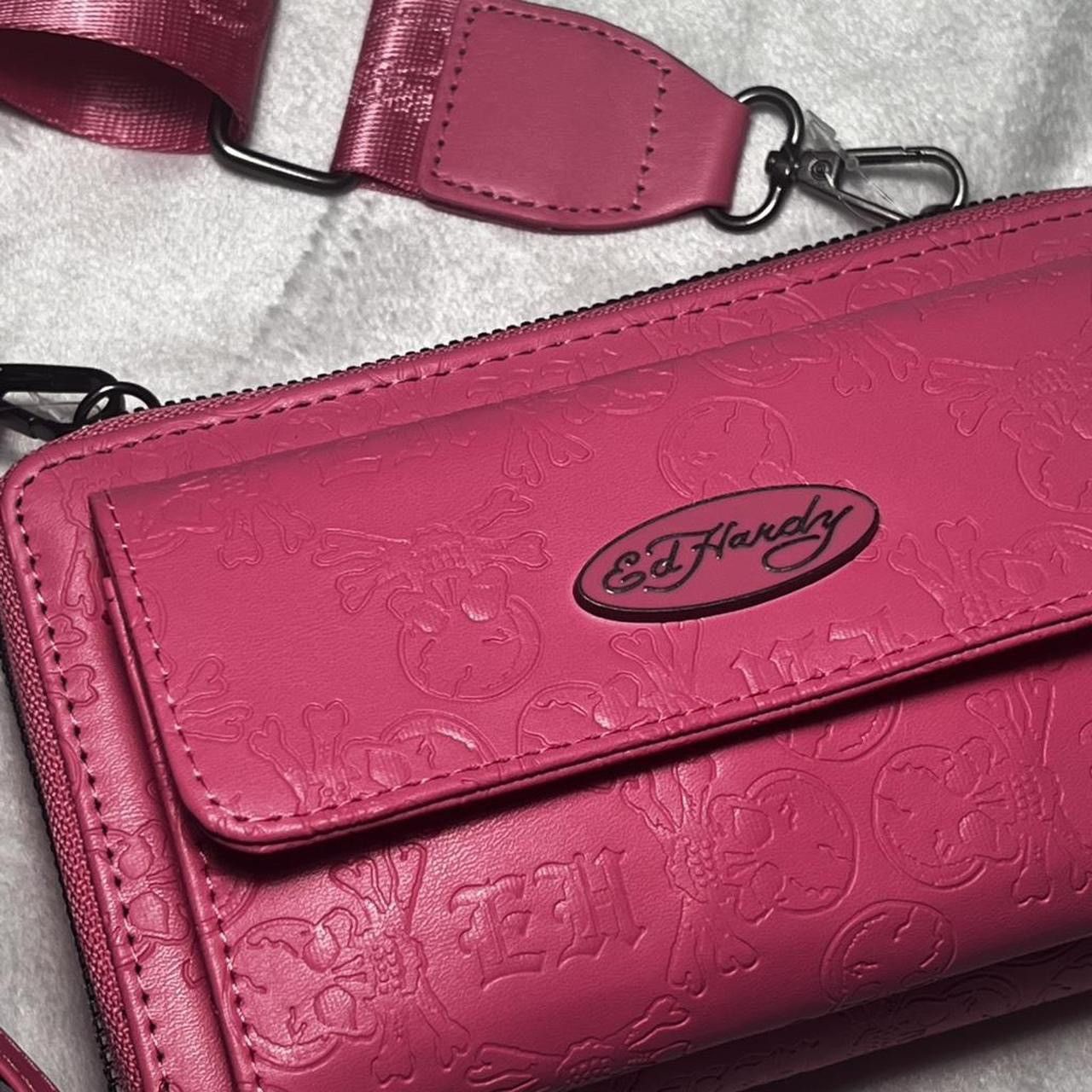 Ed Hardy Ed Hardy Pink Crossbody with Skull Imprint Size ONE SIZE - 7 Thumbnail