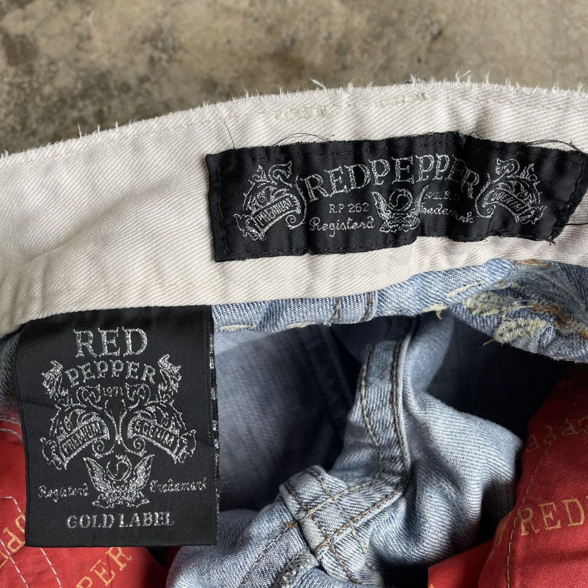 Japanese Brand 🔥🇯🇵Red Pepper Stoned Washed Ripped Distress Denim Jeans Size US 34 / EU 50 - 15 Thumbnail
