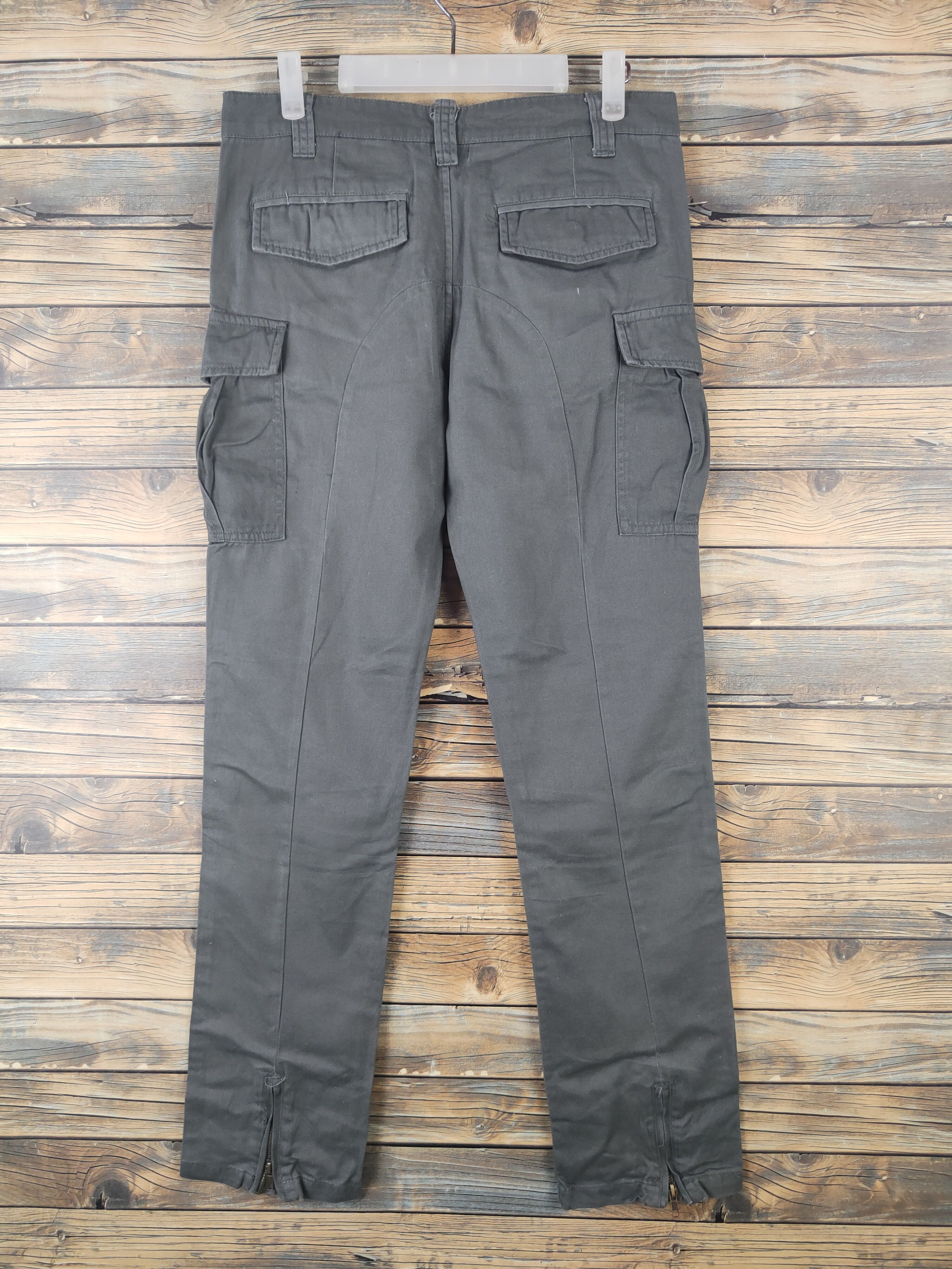 Japanese Brand DL Improves Dark Gray Multipocket Cargo Pants #1868 Size US 31 - 7 Thumbnail