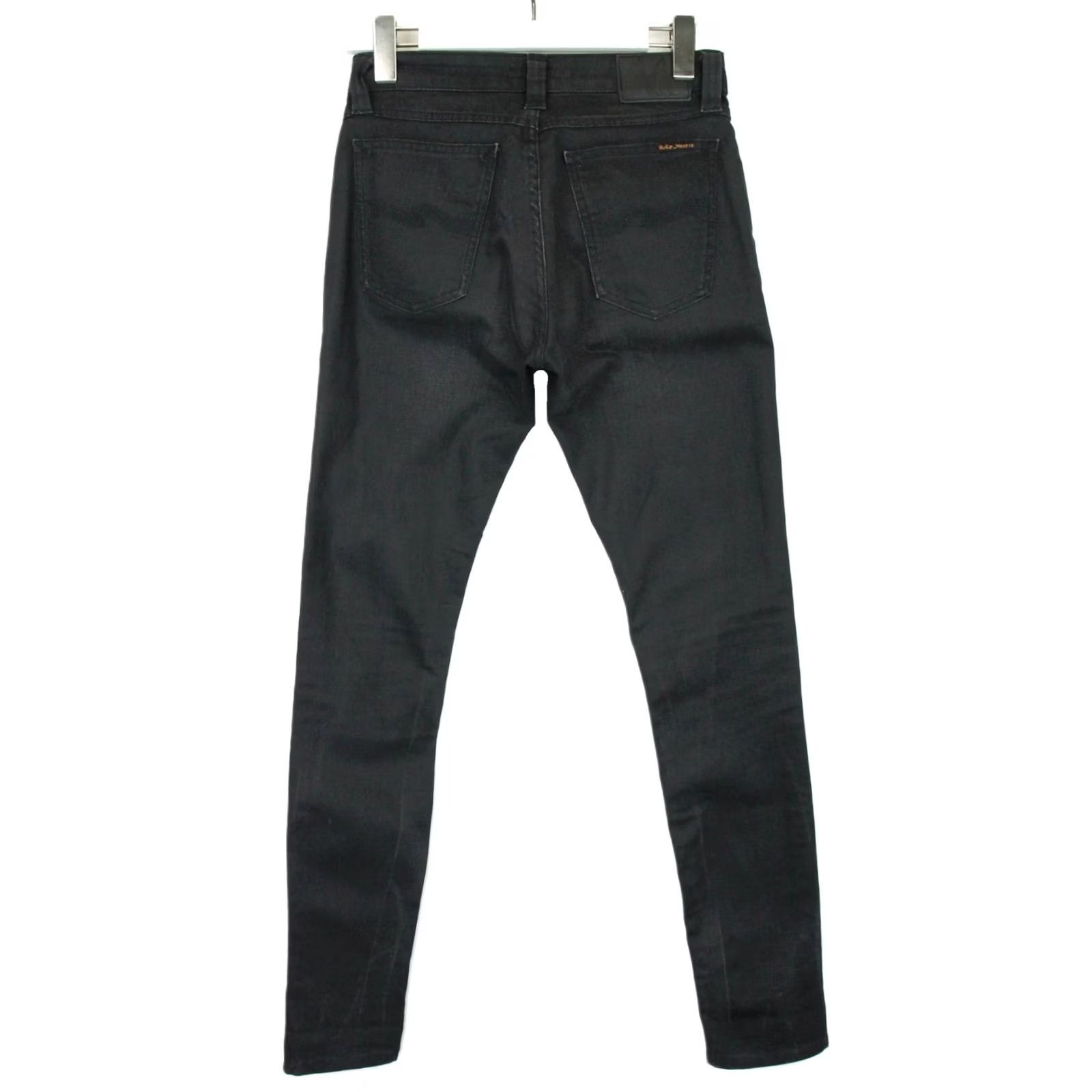 Vintage NUDIE Skinny Lin Concrete Weft Jeans Men's W29 L32 Stretch Zip Organic Cotton Size US 29 - 2 Thumbnail