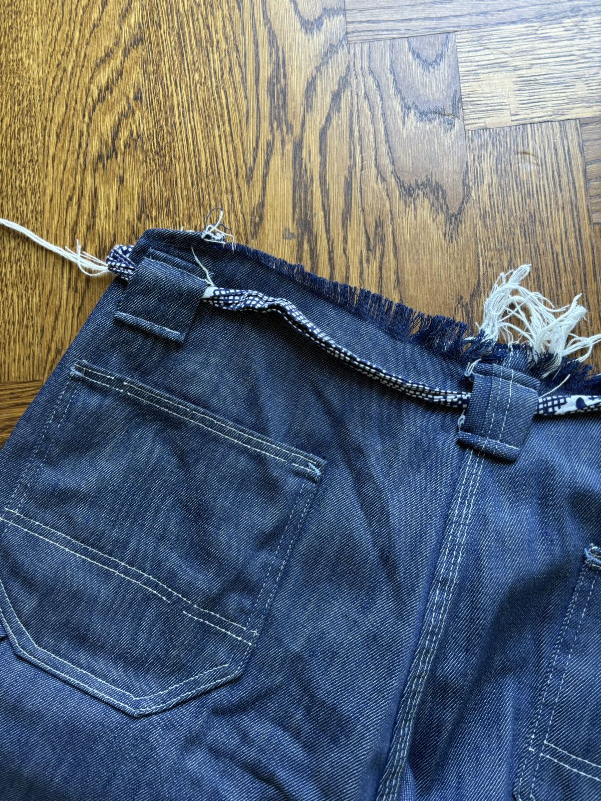 Oshkosh × Sears × Vintage Vintage Dark Denim 60s 70s Baggy Long Loose Heel Drag USA Size US 34 / EU 50 - 12 Thumbnail