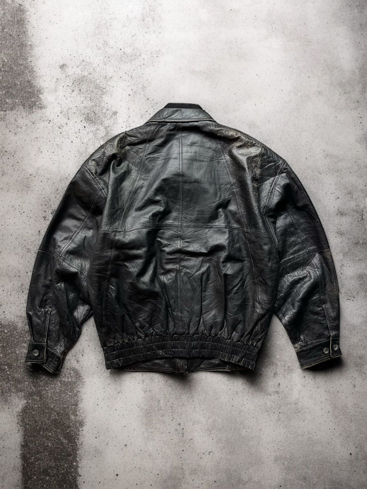 Genuine Leather × If Six Was Nine × Japanese Brand 🔥Vintage Black Pia Japan Leather Bomber Jacket Size US M / EU 48-50 / 2 - 3 Thumbnail
