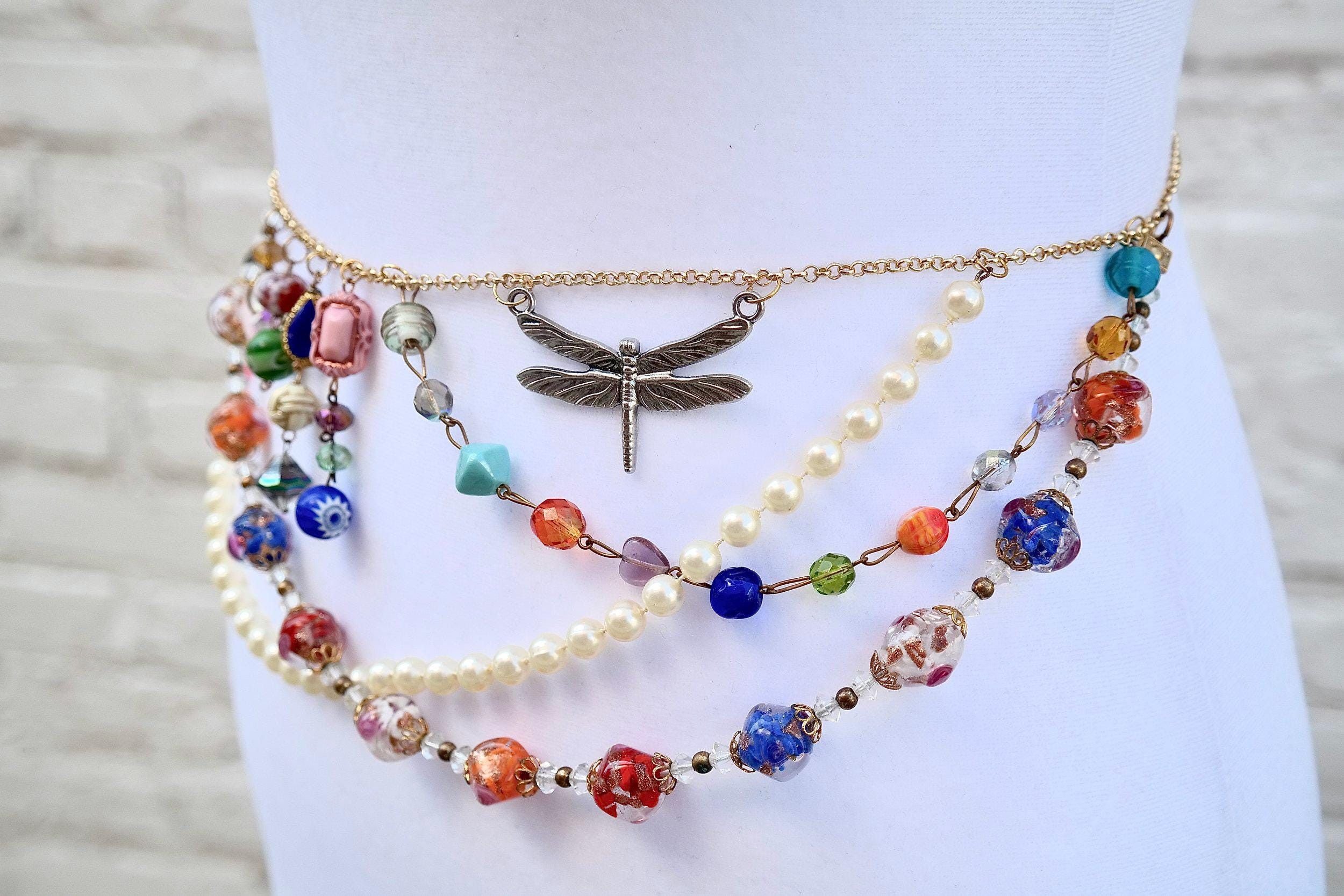 Handmade Colorful Moth Waist Chain Size ONE SIZE - 2 Thumbnail