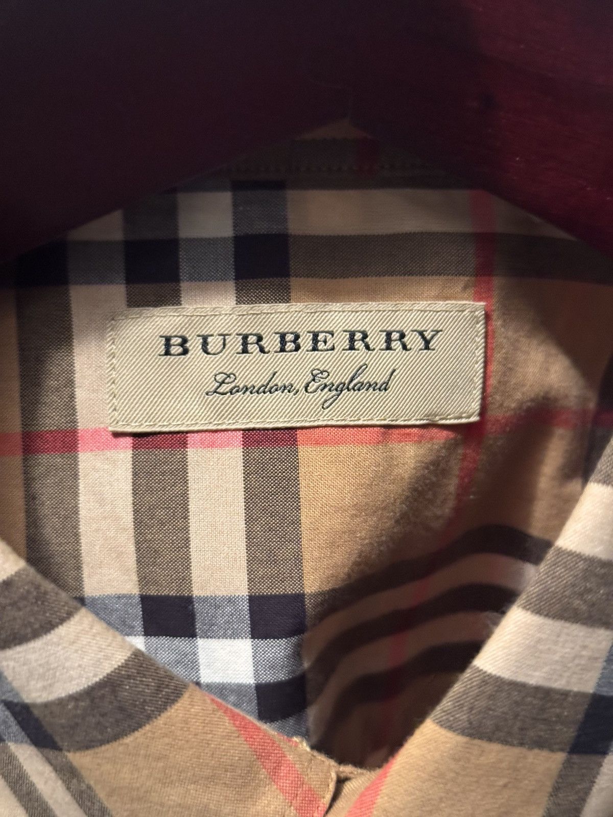 Burberry Burberry London Classic Checkered Button Up Shirt Size US L / EU 52-54 / 3 - 3 Thumbnail