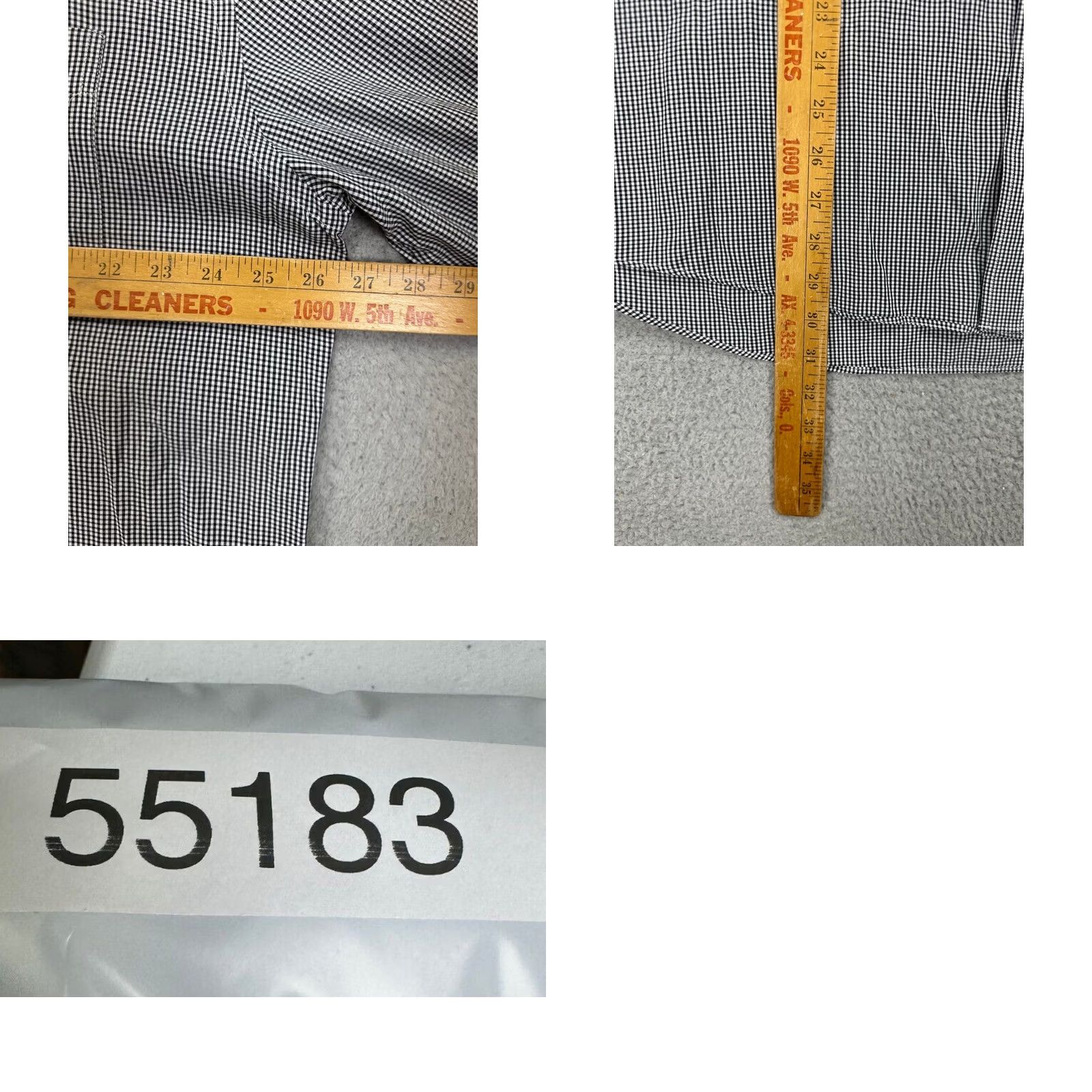 Nautica Nautica Dress Shirt Mens 17 34-35 Black White Shepherd Check Button-Down Shirt Size 46R - 8 Thumbnail