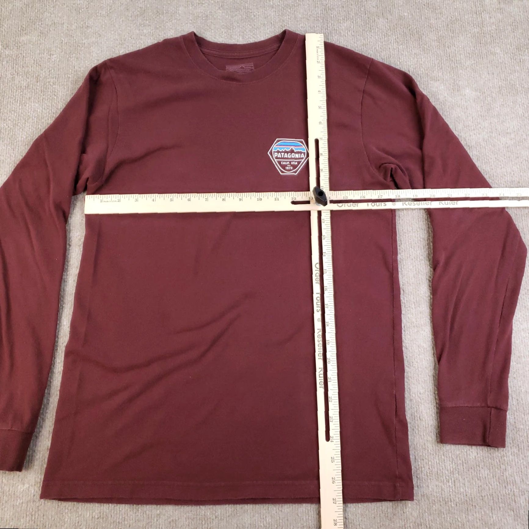 Patagonia Patagonia Shirt Mens Small Maroon Long Sleeve Regular Fit Outdoors Cali USA Size US S / EU 44-46 / 1 - 2 Thumbnail