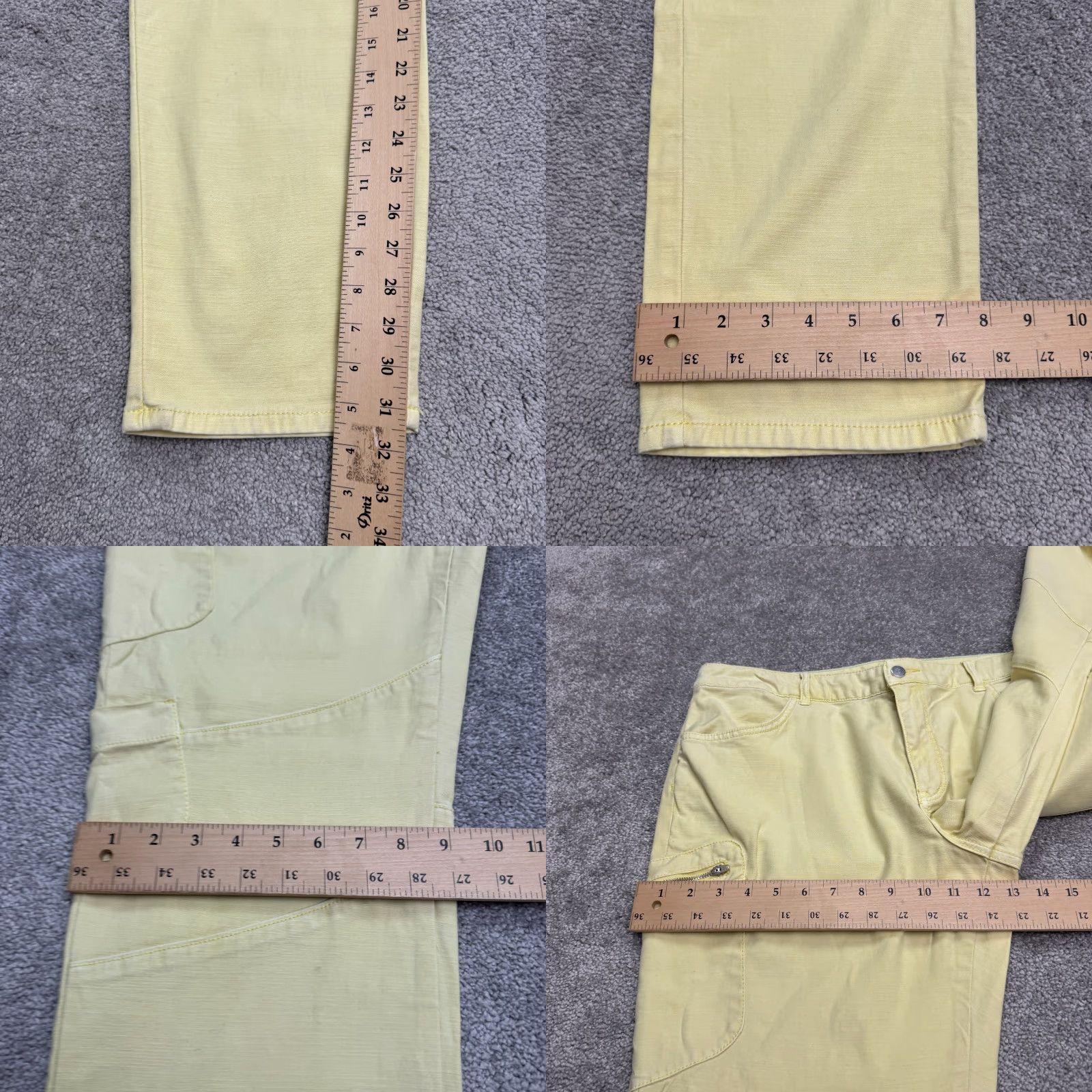 Vintage Pilcro Pants Cargo Utility Women 32T Tall Yellow Cotton Spandex Straight Pockets Breathable Casual Vintage: No Size 24" / US 00 / IT 34 - 10 Thumbnail
