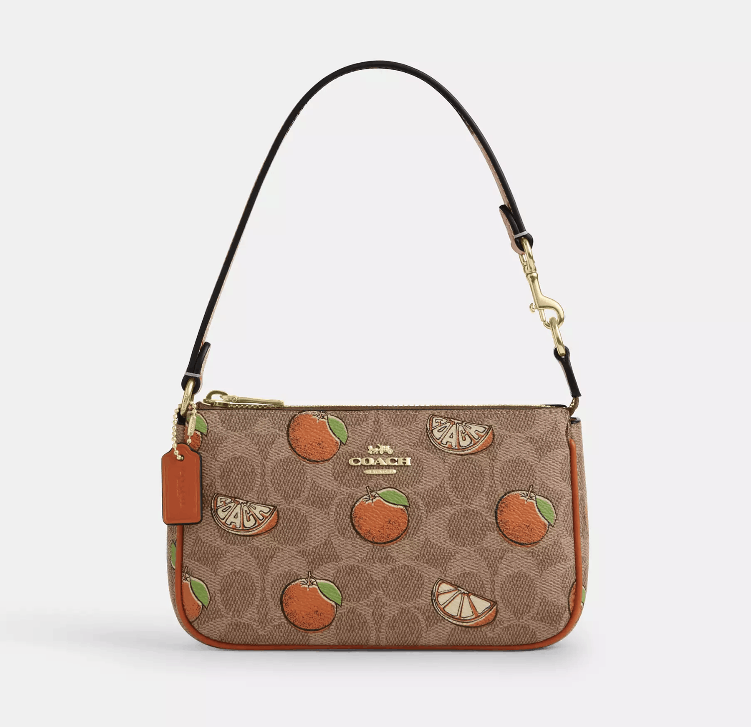 Coach Nolita 19 In Signature Canvas With Orange Print CAL27 Size ONE SIZE - 9 Thumbnail