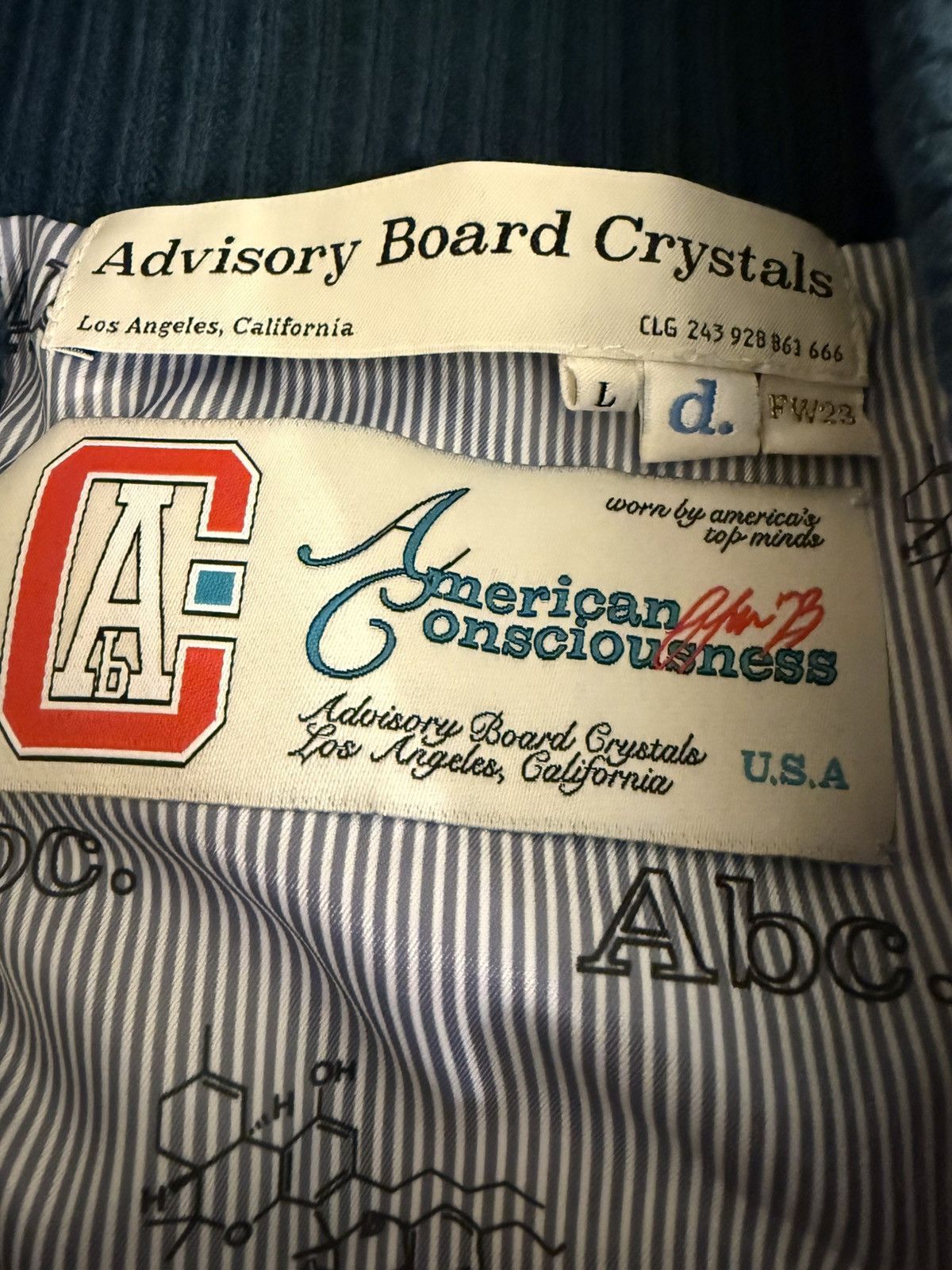 Advisory Board Crystals Abcd. Denim Varsity Jacket Puffer L Advisory Board Crystals Size US L / EU 52-54 / 3 - 6 Thumbnail