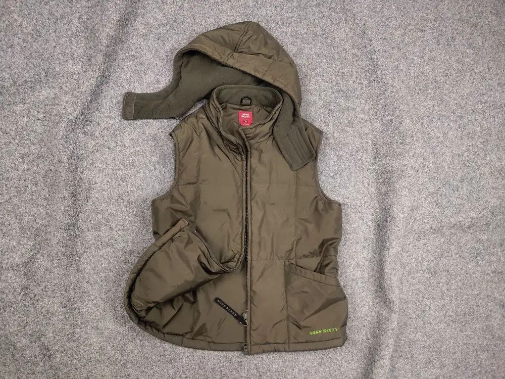Miss Sixty Vintage Miss Sixty Y2K vest Zip up pocket hooded jacket Size L / US 10 / IT 46 - 1 Thumbnail