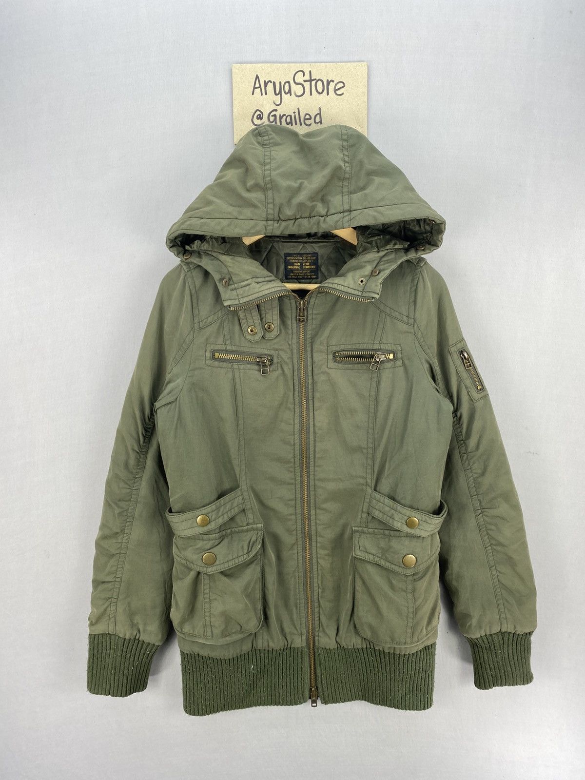 Japanese Brand Vintage Y2K Ozoc Parka Long Bomber Jacket Size XXS / US 00 / IT 34 - 1 Thumbnail