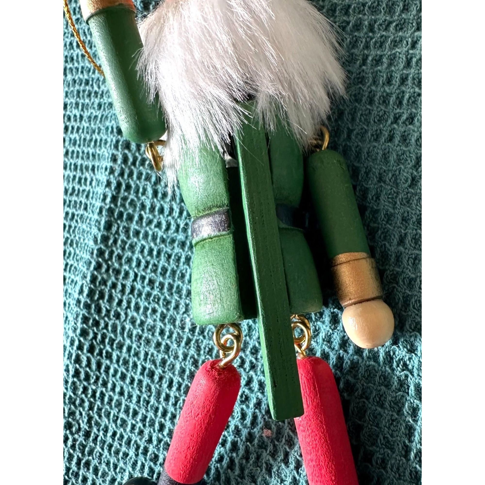 Vintage NWOT VTG Nutcracker Christmas Ornament Wooden Dangling Arms Size ONE SIZE - 10 Thumbnail
