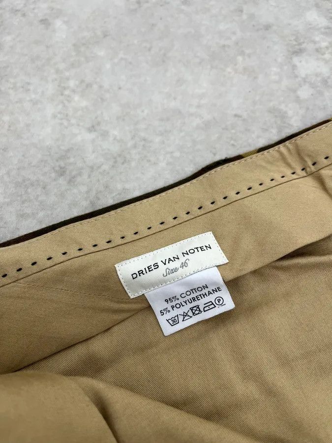 Dries Van Noten Dries Van Noten Camo Green Pants Size US 33 - 10 Thumbnail