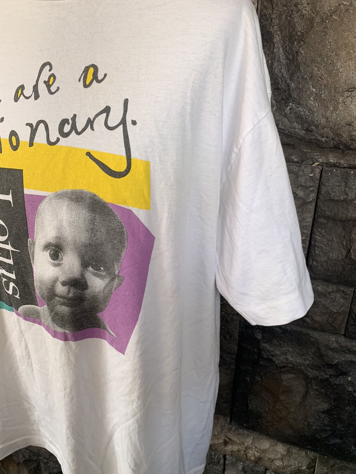 Vintage Vintage 90s Graphics Art / Baby Photo Print T shirt Size US XL / EU 56 / 4 - 3 Thumbnail
