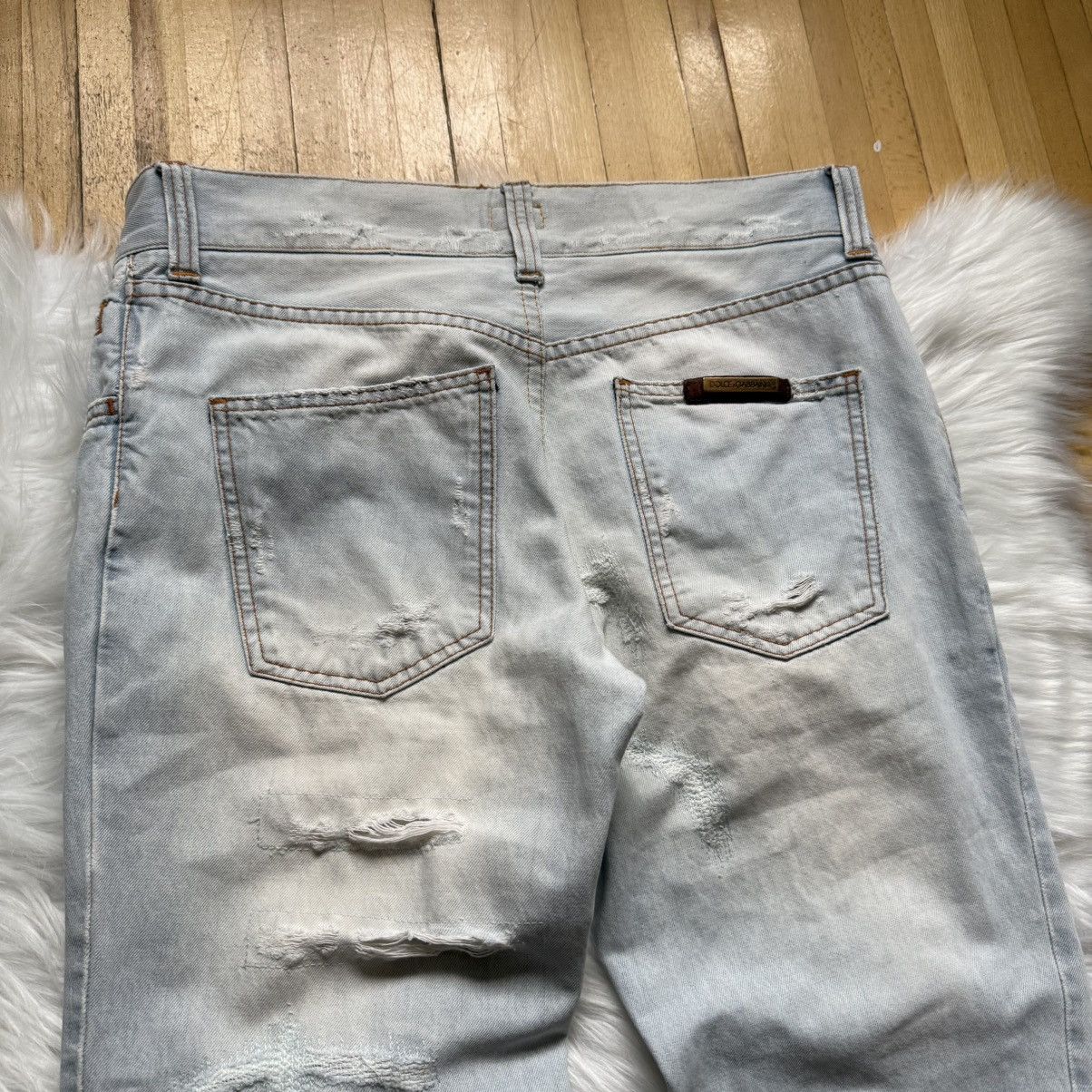 Dolce & Gabbana 📌Vintage Crazy Dolce&Gabbana 00s Distress Y2K Straight Jean Size US 30 / EU 46 - 15 Thumbnail