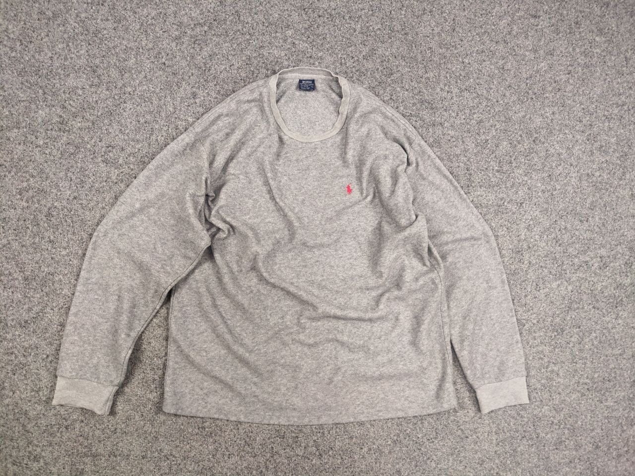 Polo Ralph Lauren Vintage 90's Polo Ralph Lauren Logo Fleece Gray Sweatshirt Size US L / EU 52-54 / 3 - 7 Thumbnail