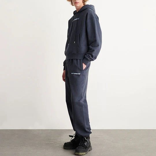 Off-White o1gr1nt1124 Between Arrow Over Hoodie in Navy Size US XS / EU 42 / 0 - 4 Thumbnail