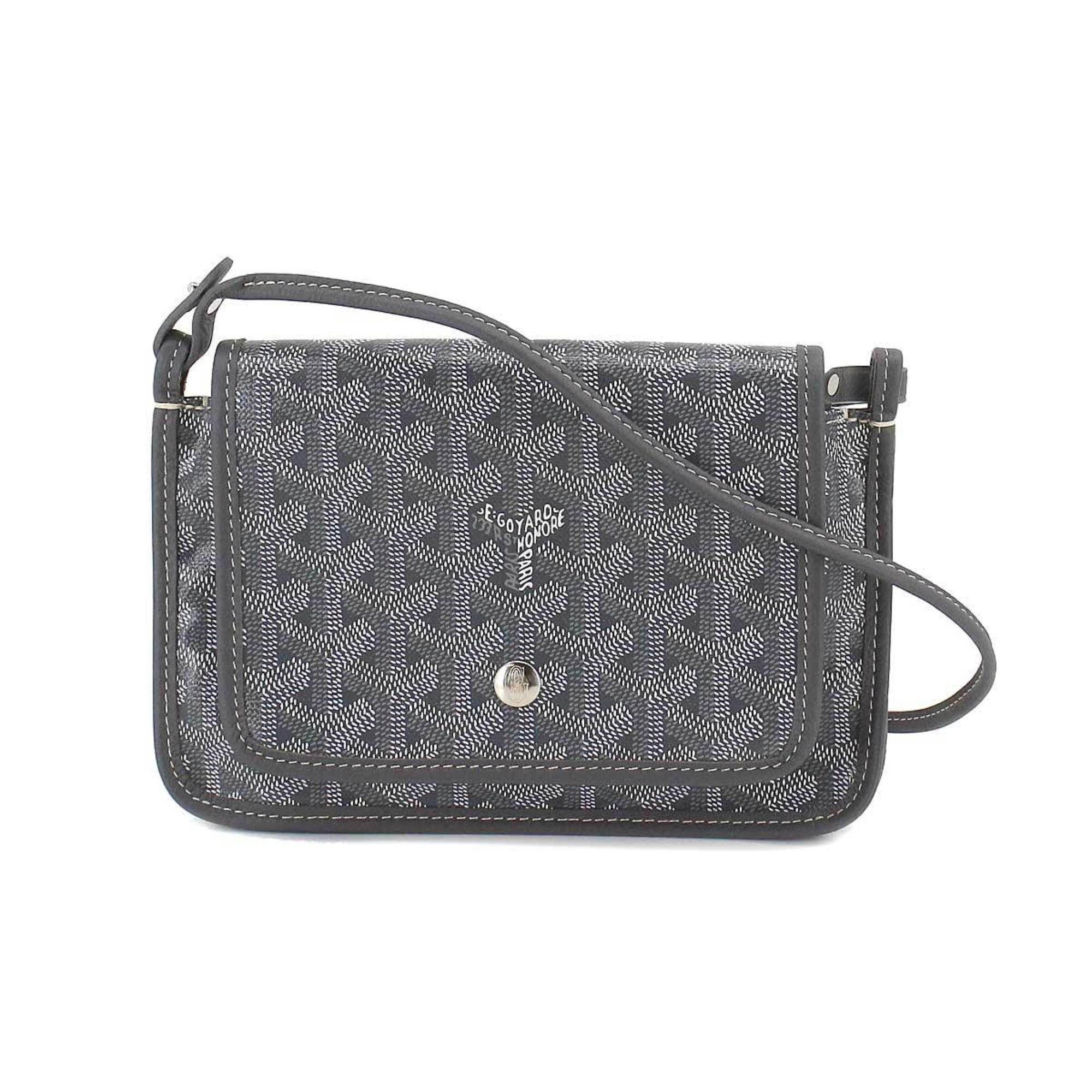 Goyard GOYARD Plumet Pouch Wallet Shoulder Bag PVC Leather Gray Pocket ...