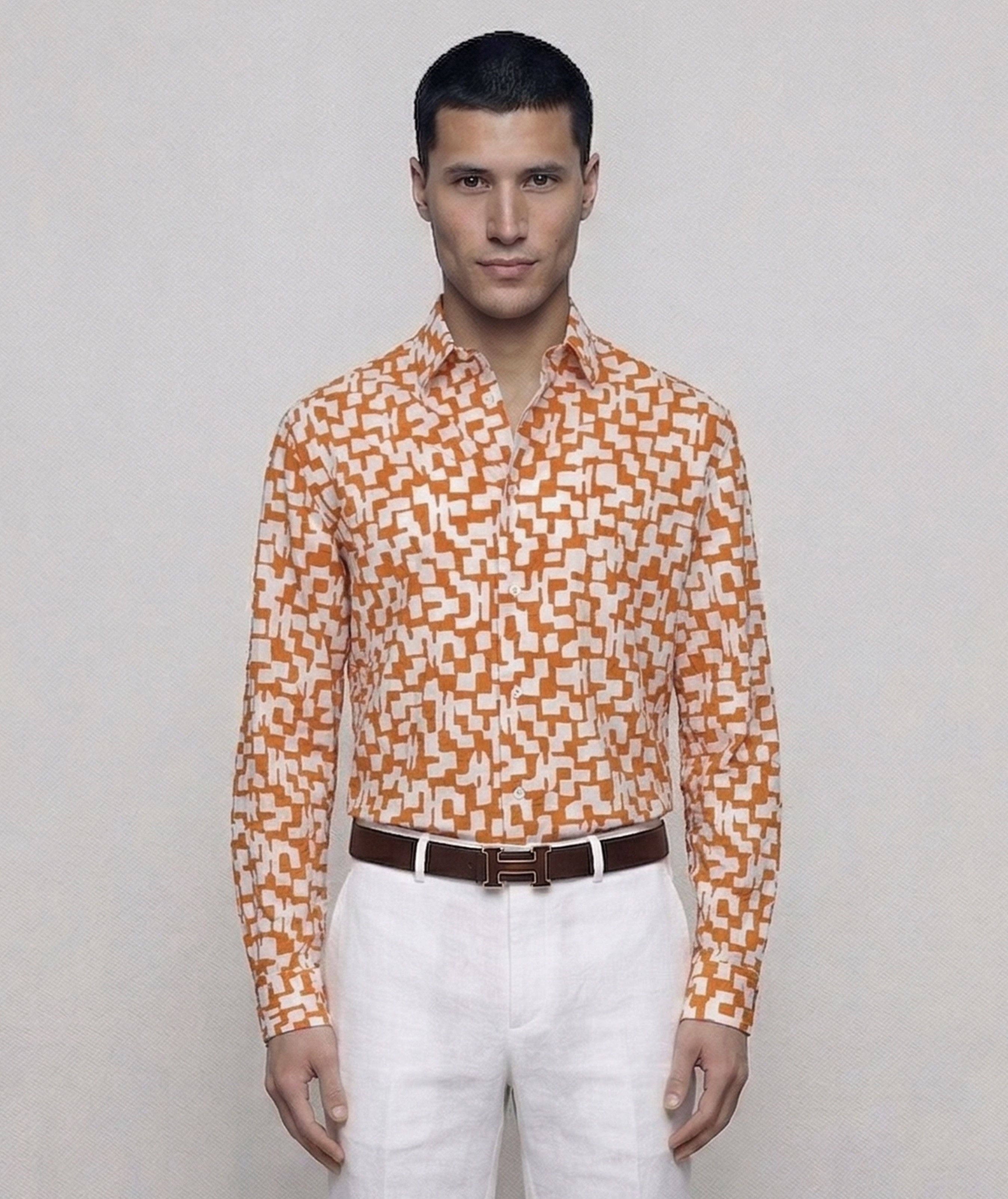 Hermes Hermes Stylized Monogram Shirt Size US M / EU 48-50 / 2 - 1 Thumbnail