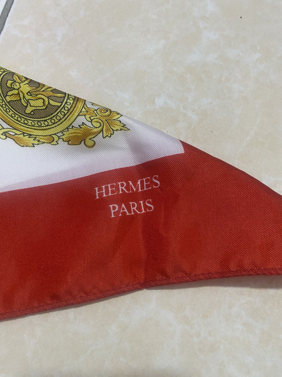 Hermes × Vintage Vintage Hermes Silk Scarf 34X33 inch Size ONE SIZE - 4 Thumbnail