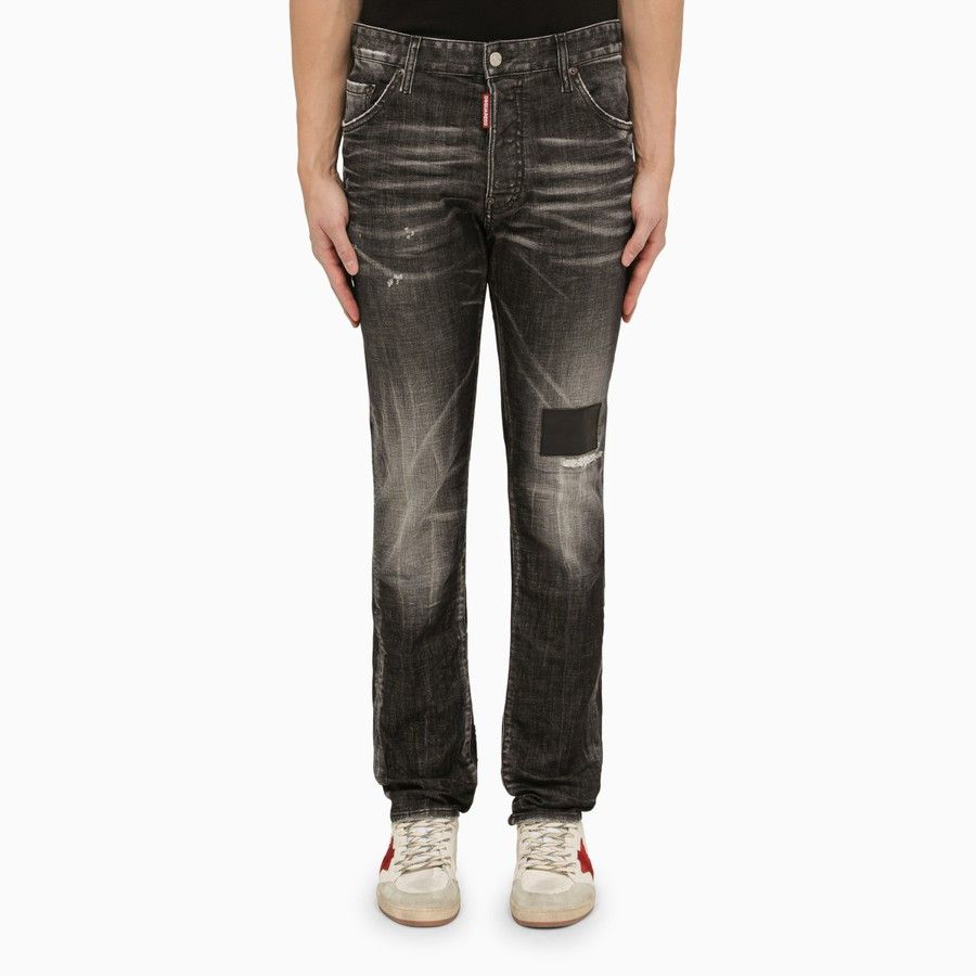 image of Dsquared2 O1D2Blof0324 Jeans In Washed Black, Men's (Size 30)