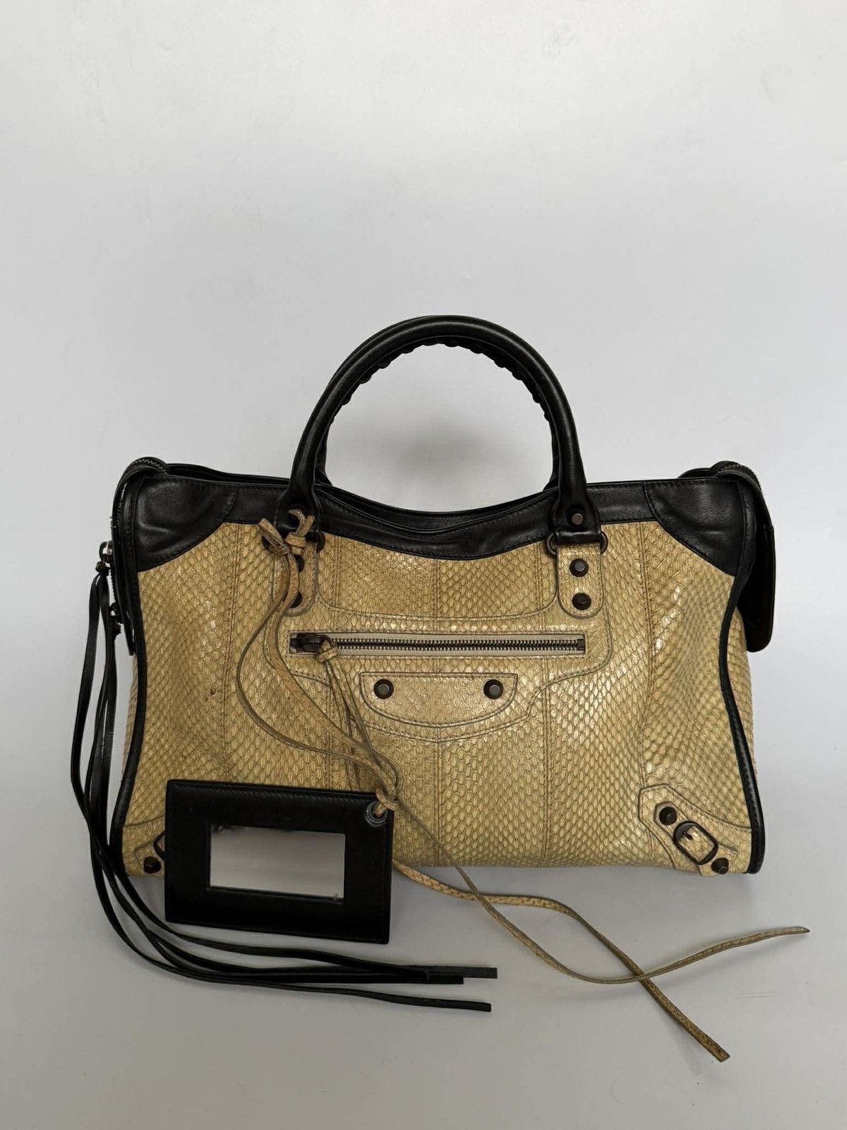 Balenciaga 2000’s Balenciaga Python Skin Classic City Medium Size ONE SIZE - 1 Thumbnail