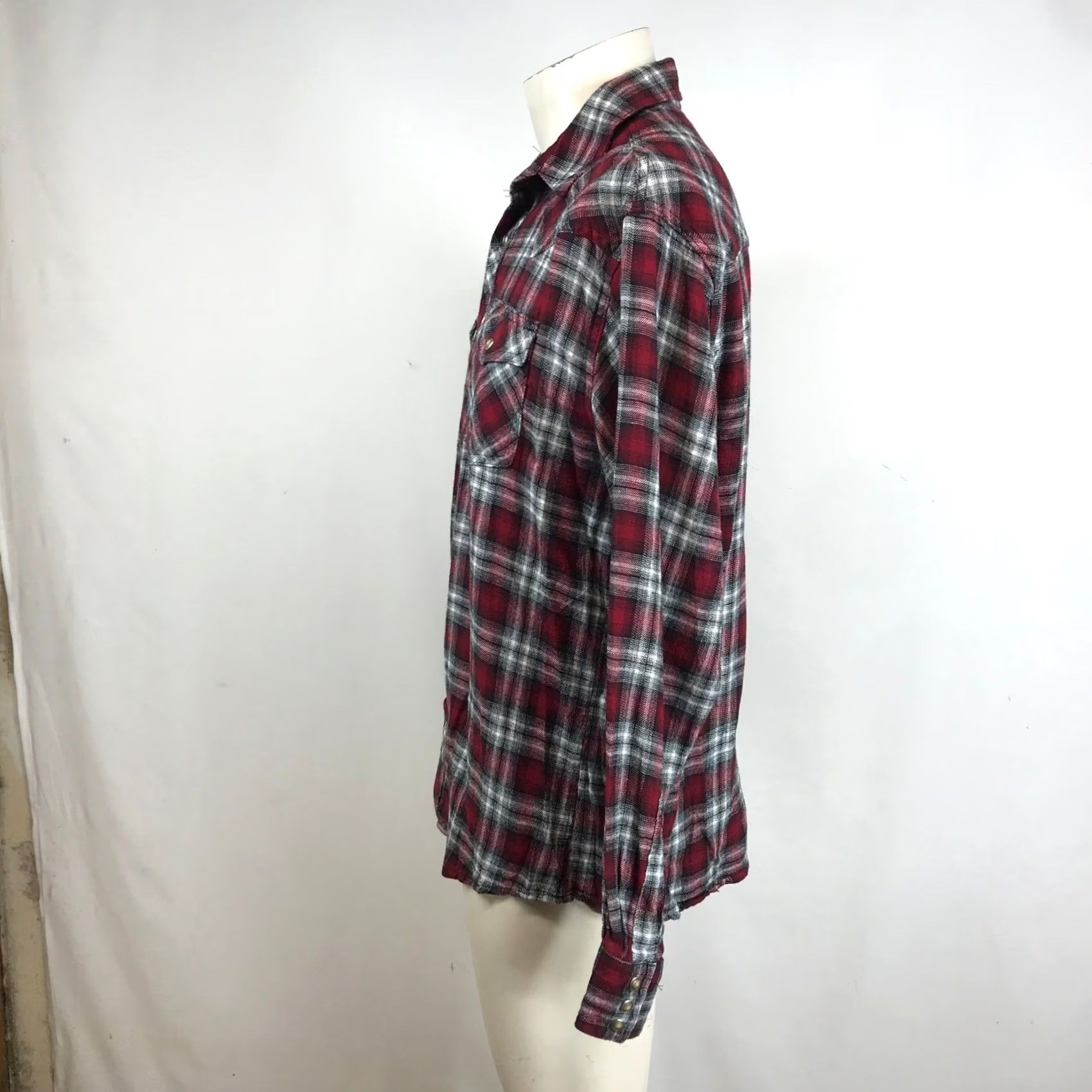 Wrangler Wrangler Retro Western Shirt Mens Large Red Black Plaid Flannel Snap Button Up Size US L / EU 52-54 / 3 - 6 Thumbnail