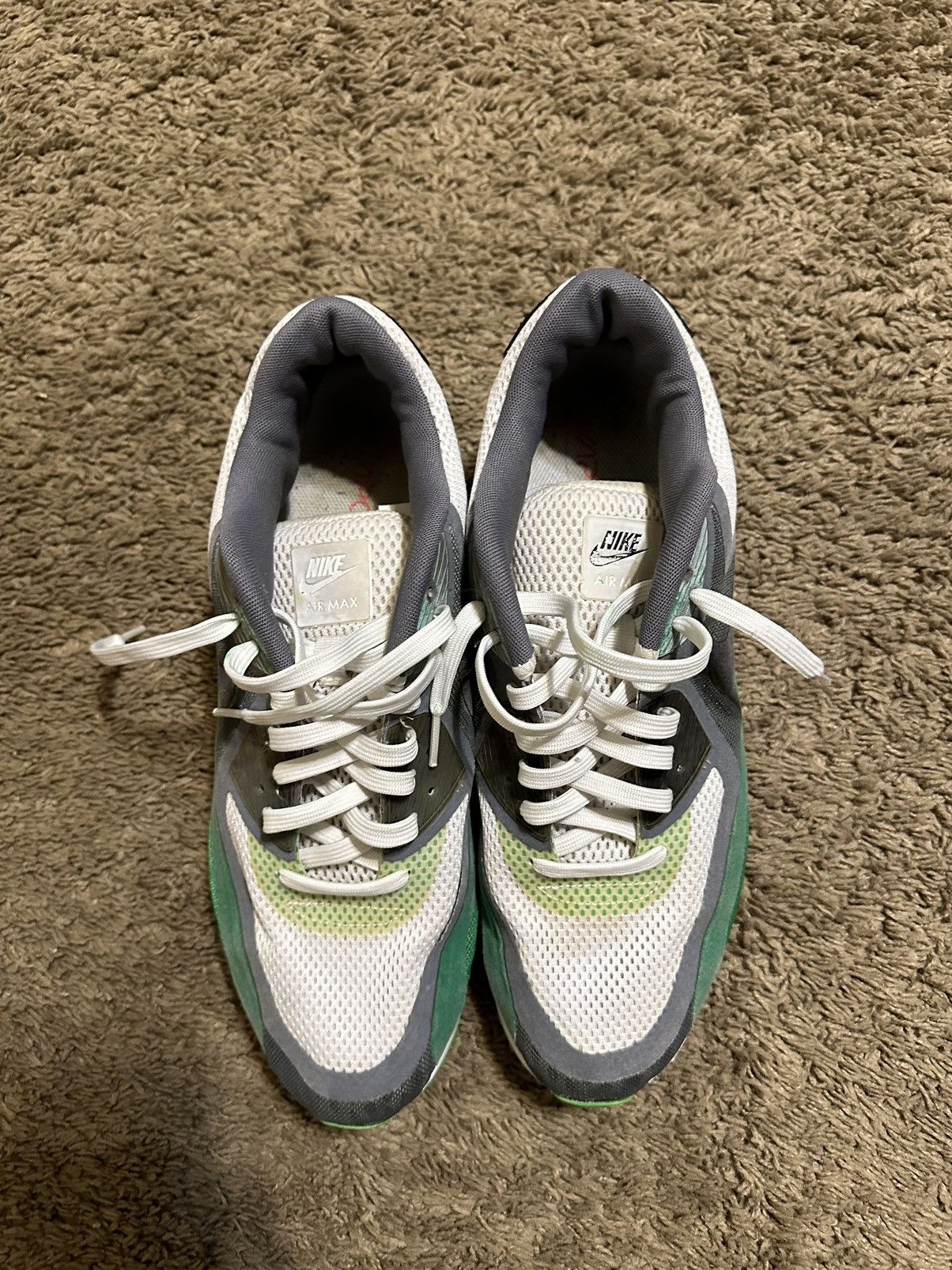 Nike × Vintage Vintage Nike air max 90 BR “white pine green” 00s size 12.5 Size US 12.5 / EU 45-46 - 10 Thumbnail
