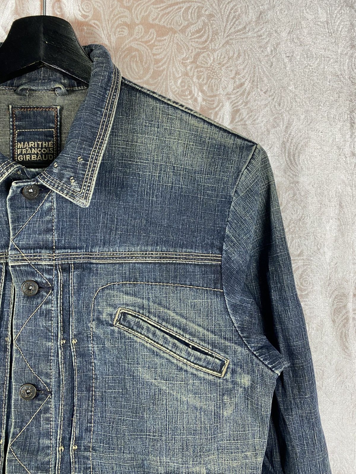 Marithe + Francois Girbaud Marithé François Girbaud Vintage Distressed Denim Jacket Size M / US 6-8 / IT 42-44 - 8 Thumbnail