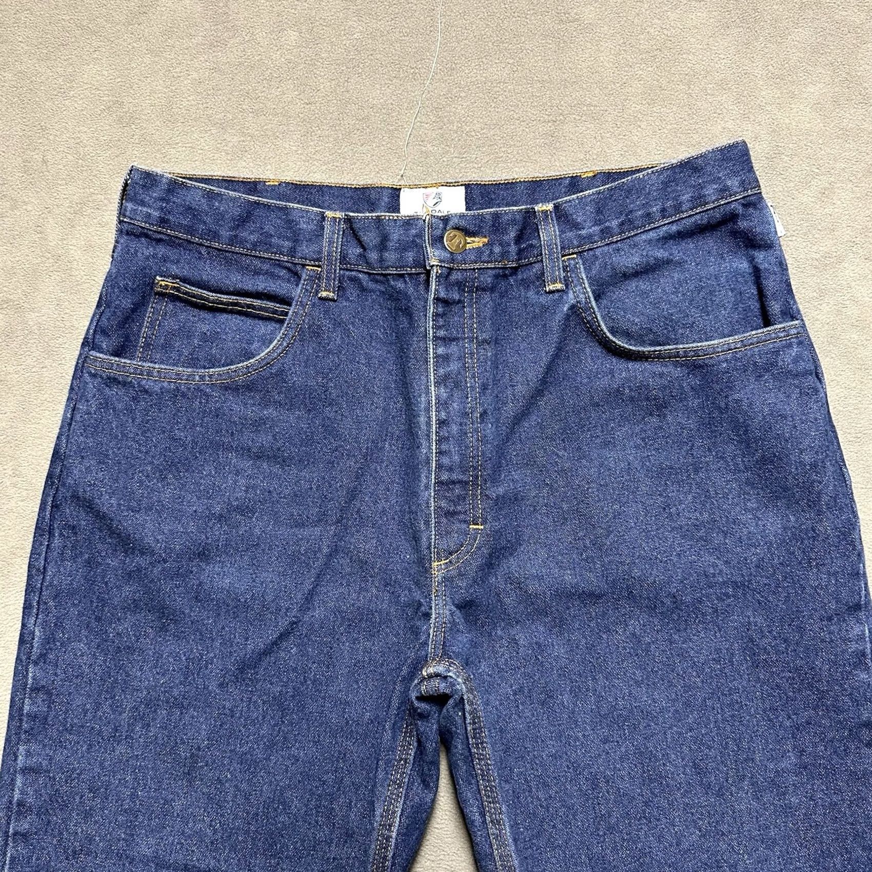 Denime Tyndale FR Jeans Mens 35x31 Blue Denim Flame Resistant Straight USA EUC Size US 36 / EU 52 - 3 Thumbnail