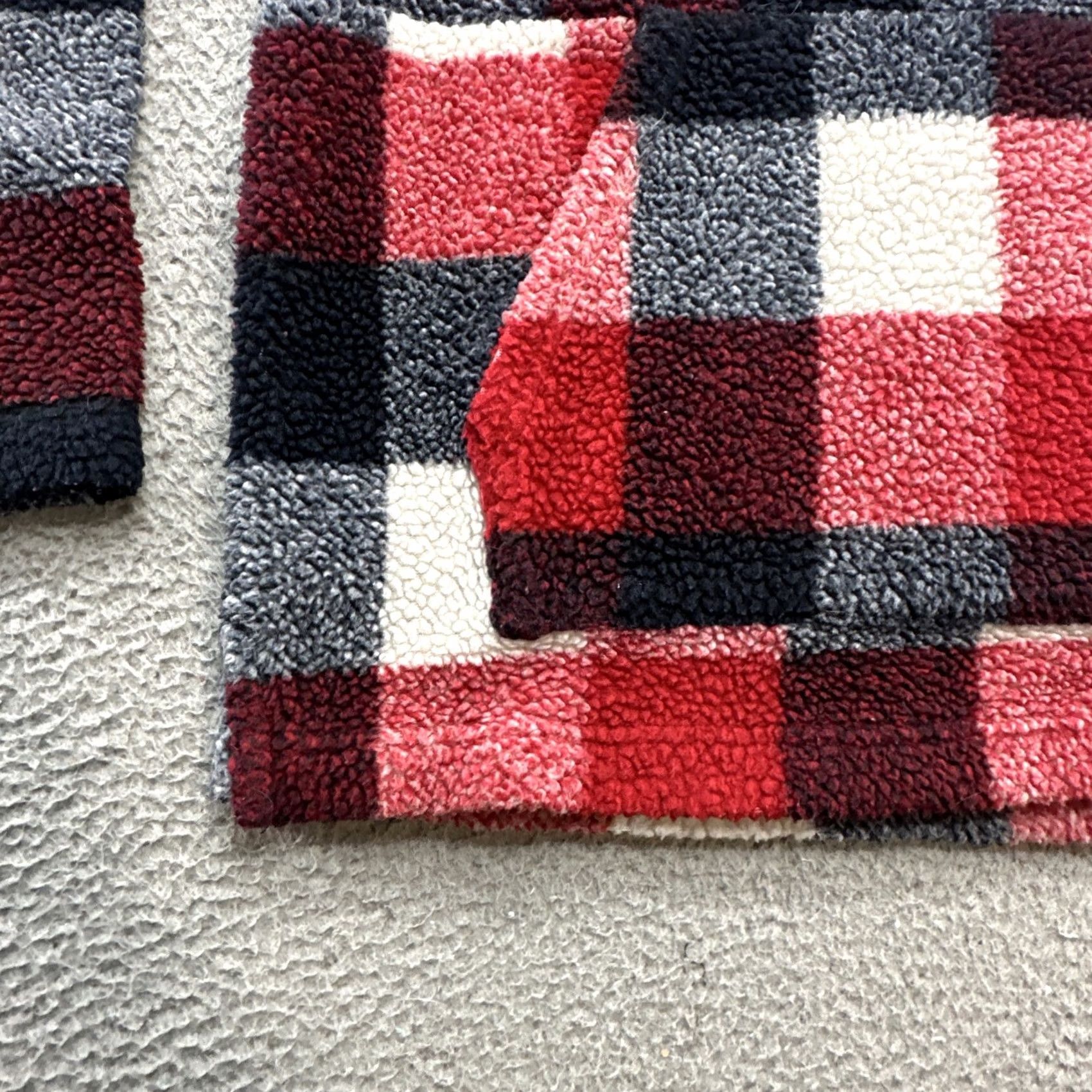Vintage VINTAGE Union Bay Jacket Mens Large Fleece Buffalo Plaid 1/4 Zip Pullover Red Shirt windbreaker Size US L / EU 52-54 / 3 - 4 Thumbnail