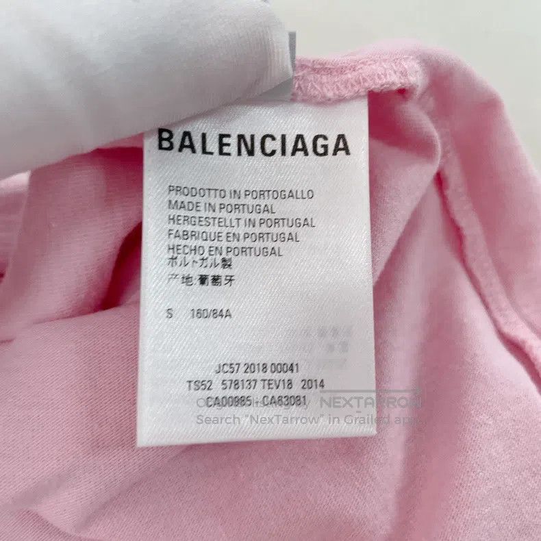 Balenciaga Balenciaga Pink Logo T-Shirt Size US S / EU 44-46 / 1 - 8 Thumbnail