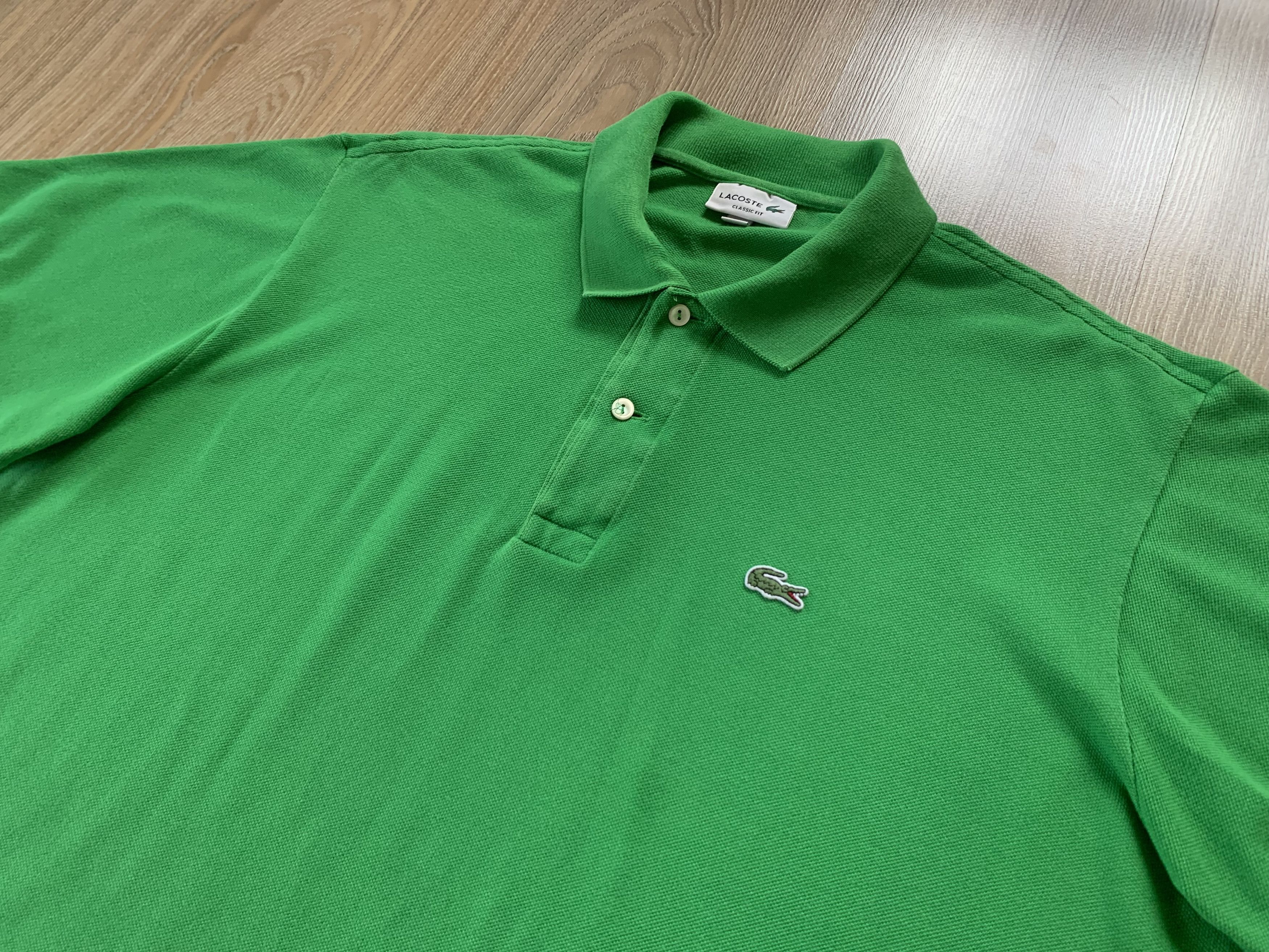 Lacoste × Vintage Lacoste Green Cotton Polo T Shirt Size US XXL / EU 58 / 5 - 4 Thumbnail