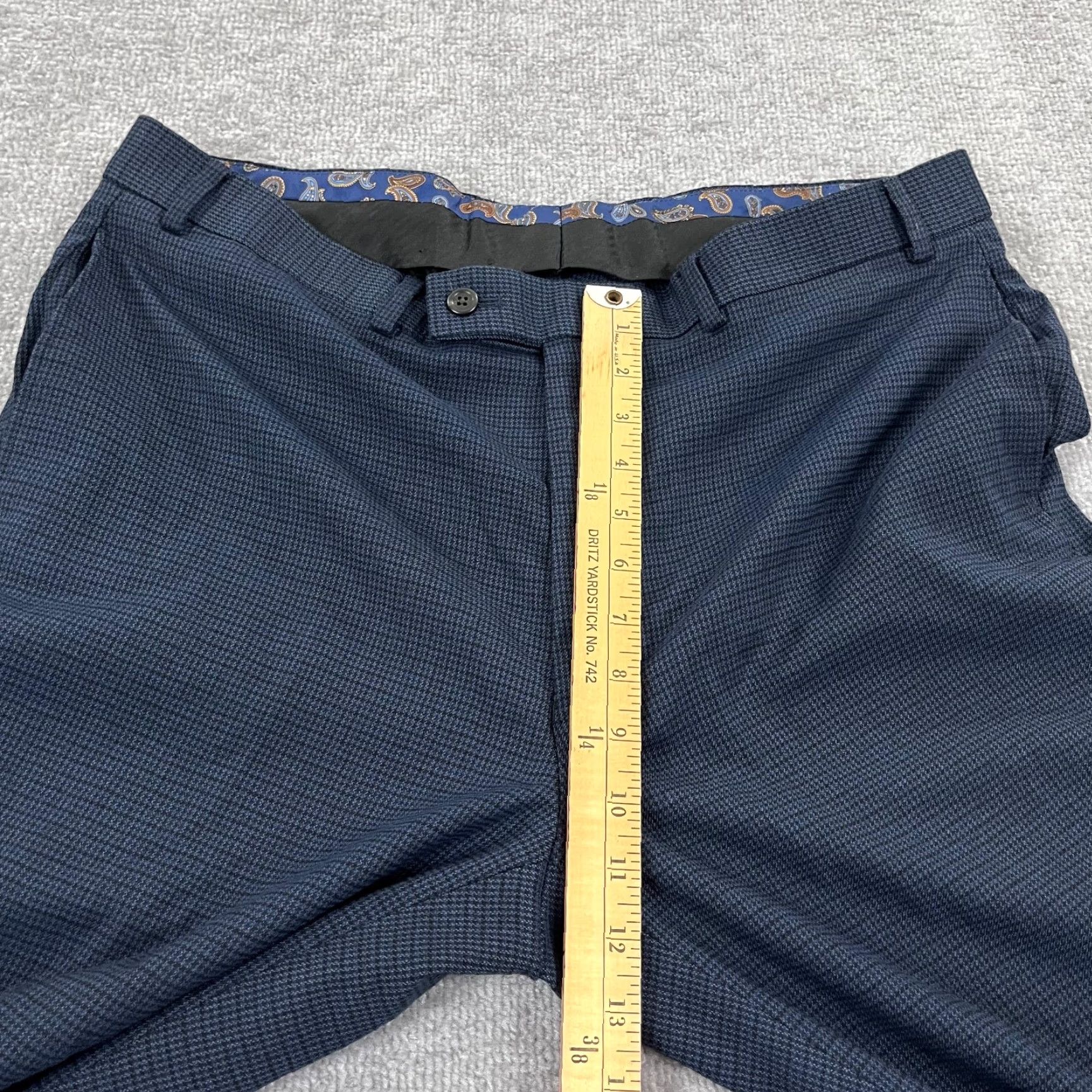 Ralph Lauren LAUREN RALPH LAUREN Pants Mens 36x32 Straight Blue Black Houndstooth Trousers Size US 36 / EU 52 - 5 Thumbnail