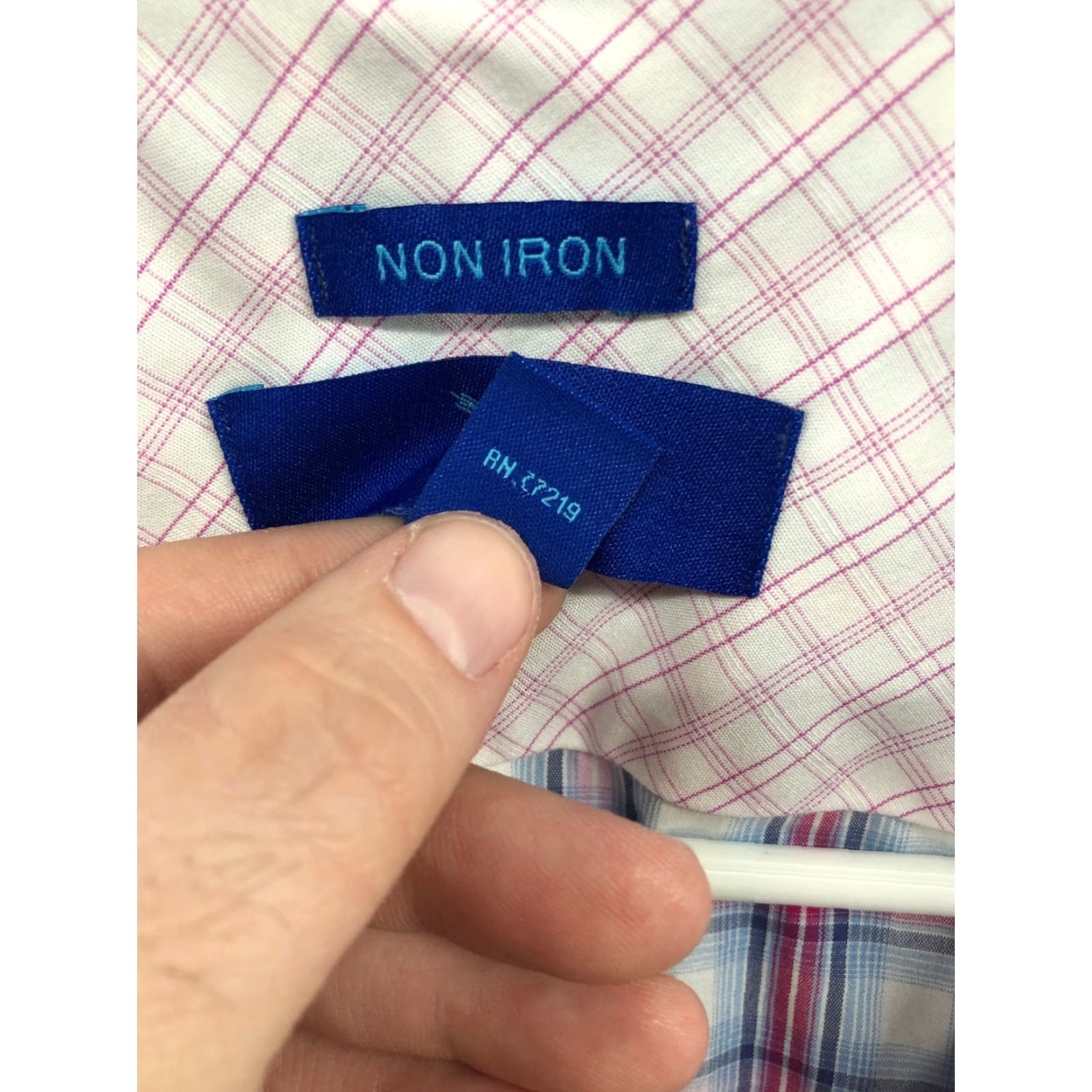 Egara Egara Shirt Mens Blue Plaid Long Sleeve Spread Collar Shirt XXL Size US XXL / EU 58 / 5 - 7 Thumbnail