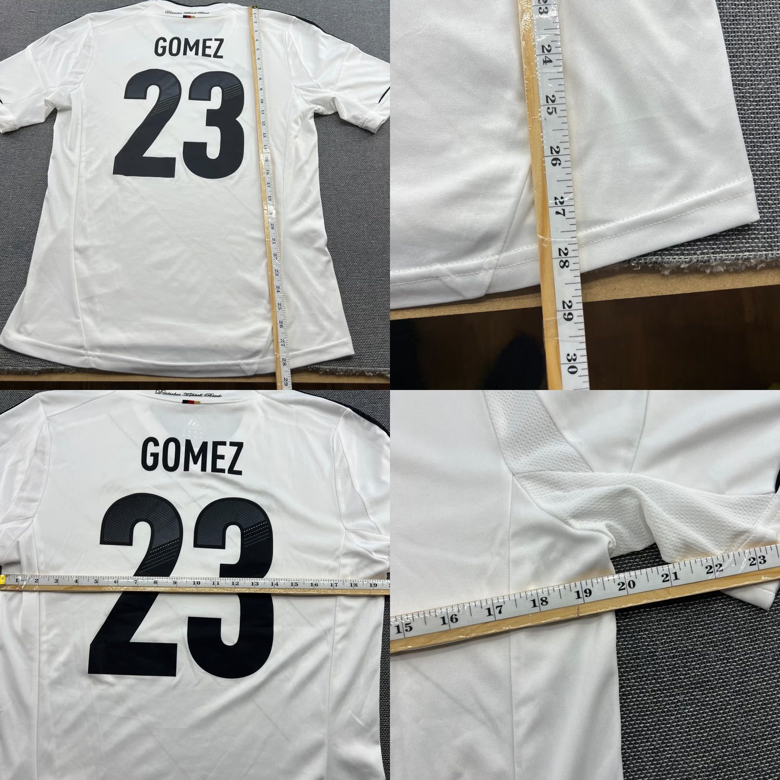 Adidas Germany 2012 2013 Mario Gomez Home Adidas Shirt Football Mens Medium White Jersey Shirt Size US M / EU 48-50 / 2 - 10 Thumbnail