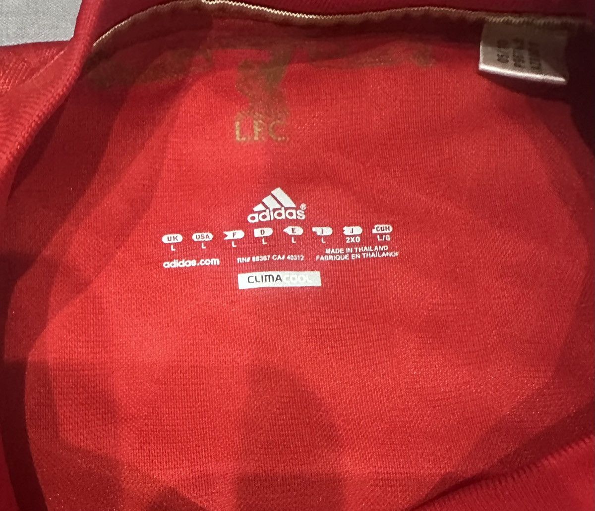 Adidas Adidas FC Liverpool 2010/2012 Vintage Soccer Jersey Size US L / EU 52-54 / 3 - 6 Thumbnail