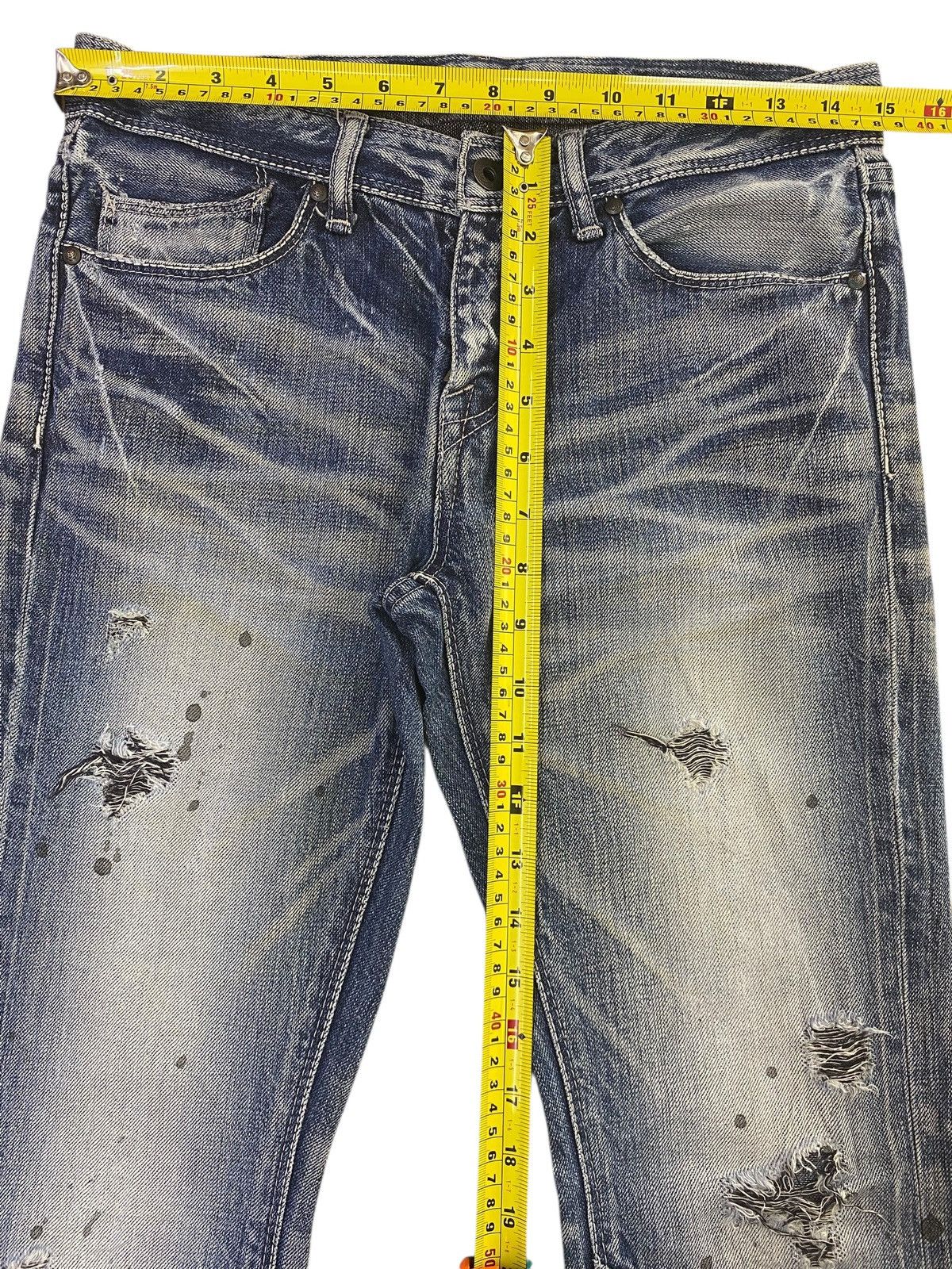 GOSTAR DE FUGA GOSTARDE FUGA Light Wash Whiskered Style Flare Leg Jeans Size US 30 / EU 46 - 6 Thumbnail
