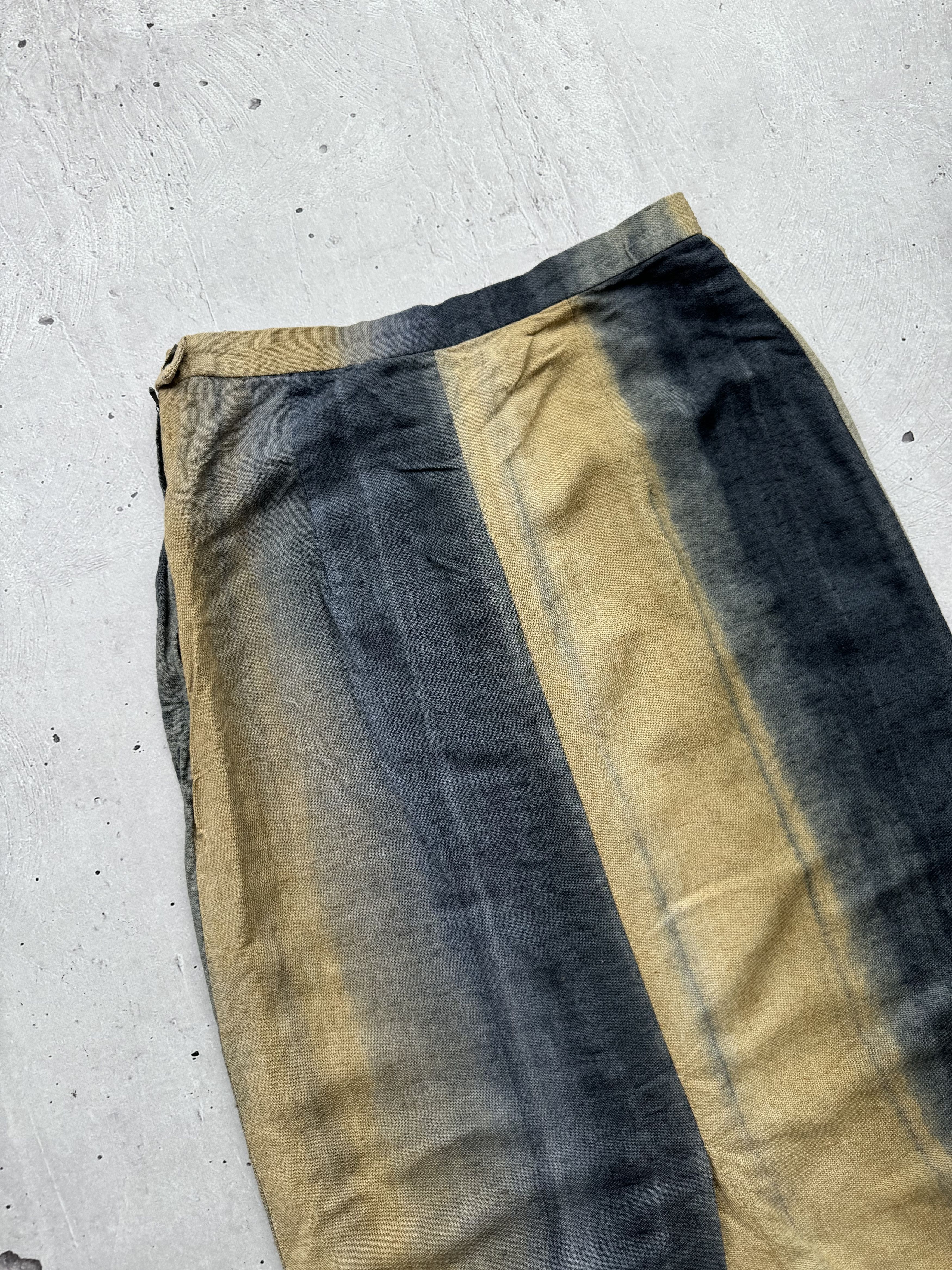 Jean Paul Gaultier Jean Paul Gaultier Vintage Linen Gradient Midi Skirt Size 27" / US 4 / IT 40 - 10 Thumbnail