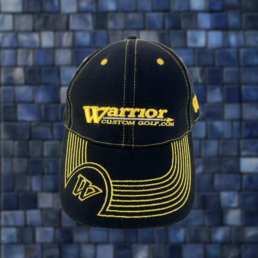 Vintage Warrior Custom Golf Black Adjustable Strapback Embroidered Baseball Cap Hat Hat Size ONE SIZE - 1 Thumbnail