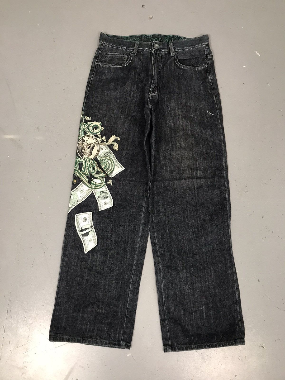 Ecko Unltd. × Vintage VTG ECKO UNLTD DOLLAR 💵 DENIM Size US 34 / EU 50 - 2 Thumbnail