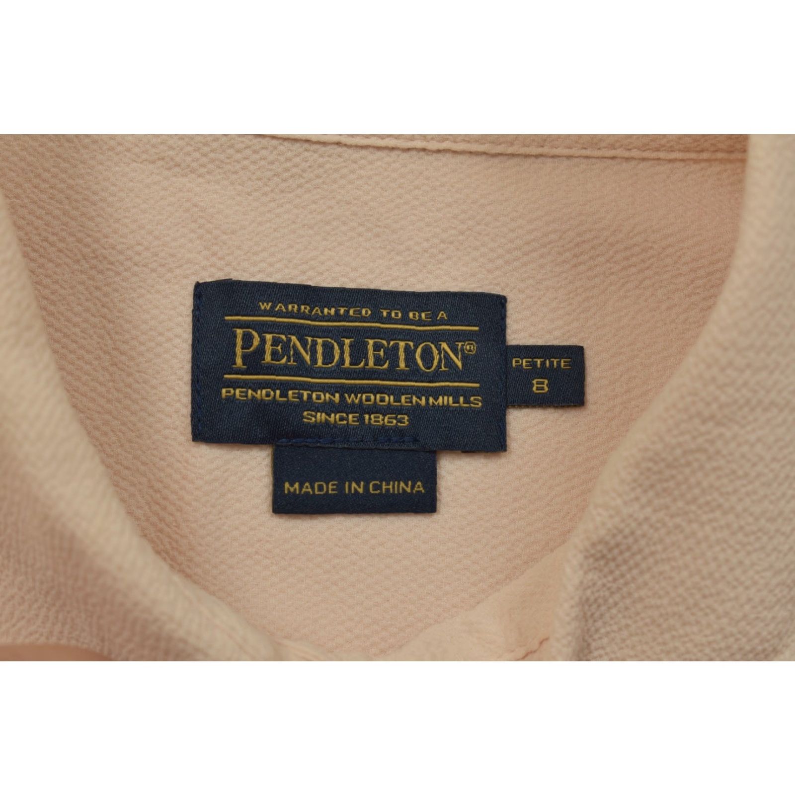 Pendleton VINTAGE Pendleton Women's Button-Down Orange Petite 8 Regular Long Sleeve Double Pocket Shirt Size M / US 6-8 / IT 42-44 - 7 Thumbnail