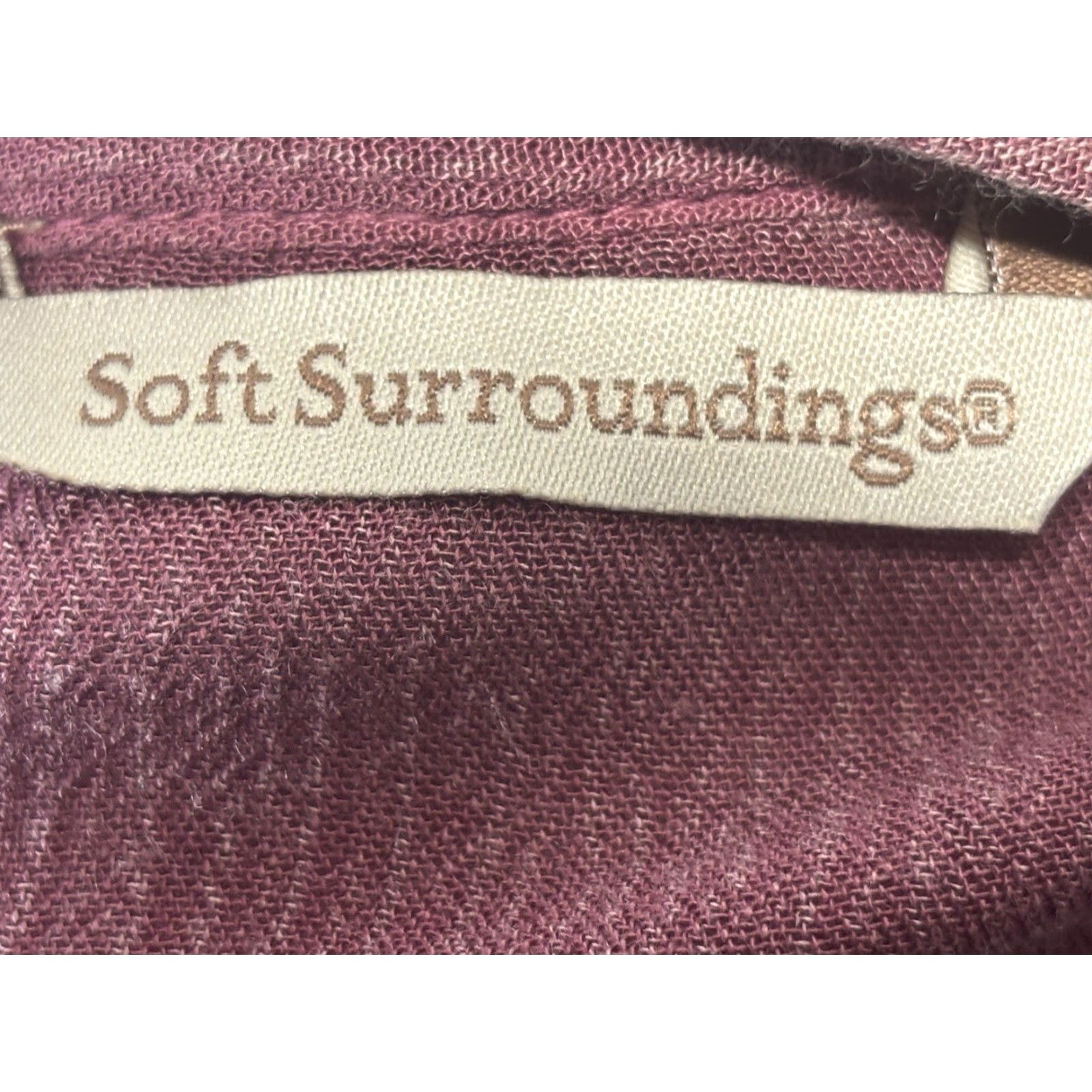 Soft Surroundings VINTAGE Soft Surroundings Tunic Shirt Medium Mauve Crinkle Pocket 1/4 Button Women Long Sleeve - Casual Size M / US 6-8 / IT 42-44 - 6 Thumbnail