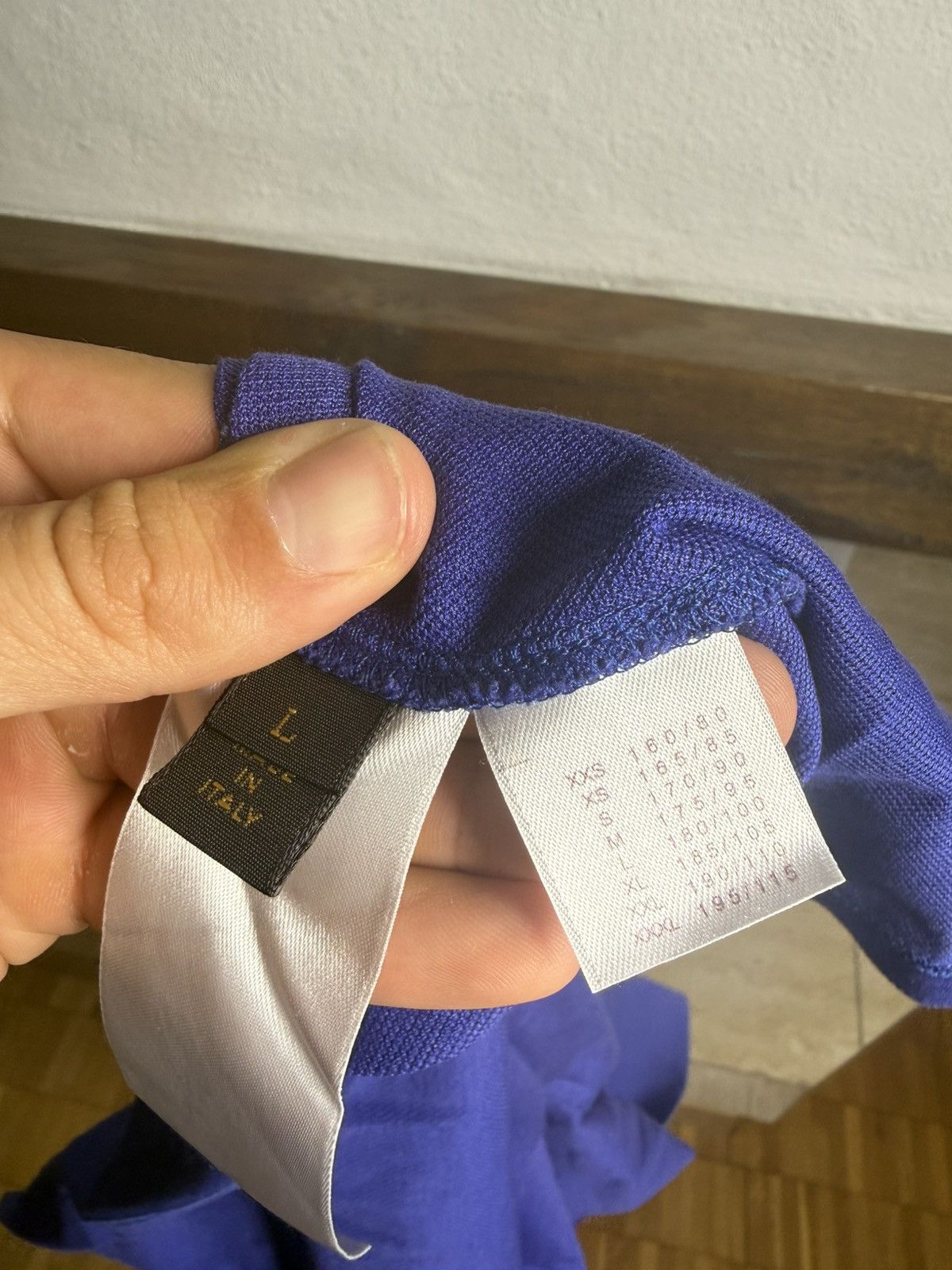 Louis Vuitton Louis Vuitton Purple/Blue LV Logo Polo Shirt Size L Cotton Size US L / EU 52-54 / 3 - 4 Thumbnail