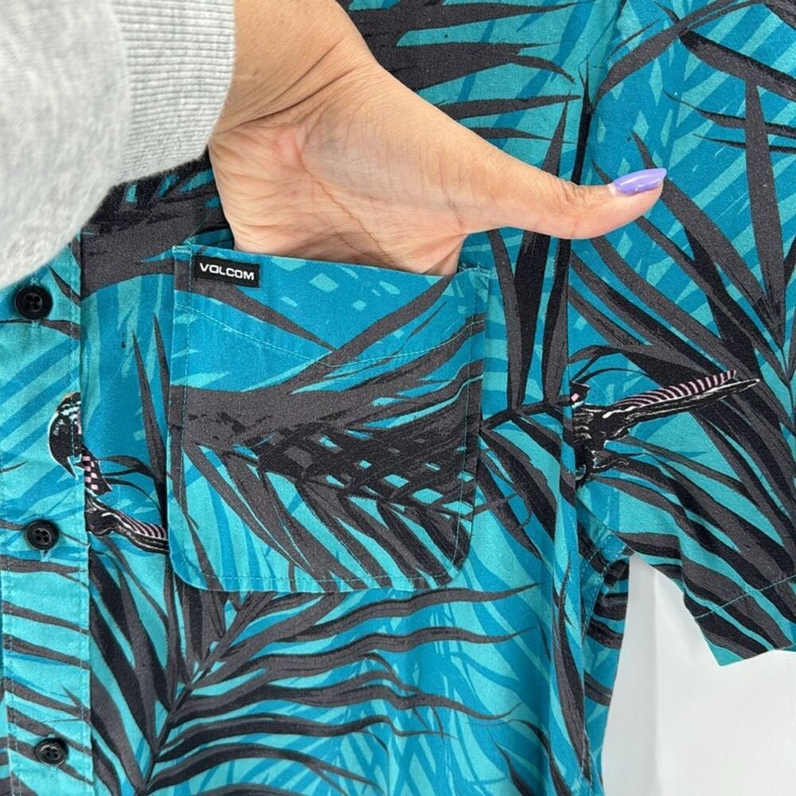 Volcom Volcom Party Bird Button Up Short Sleeve Shirt tropical S Size US S / EU 44-46 / 1 - 5 Thumbnail