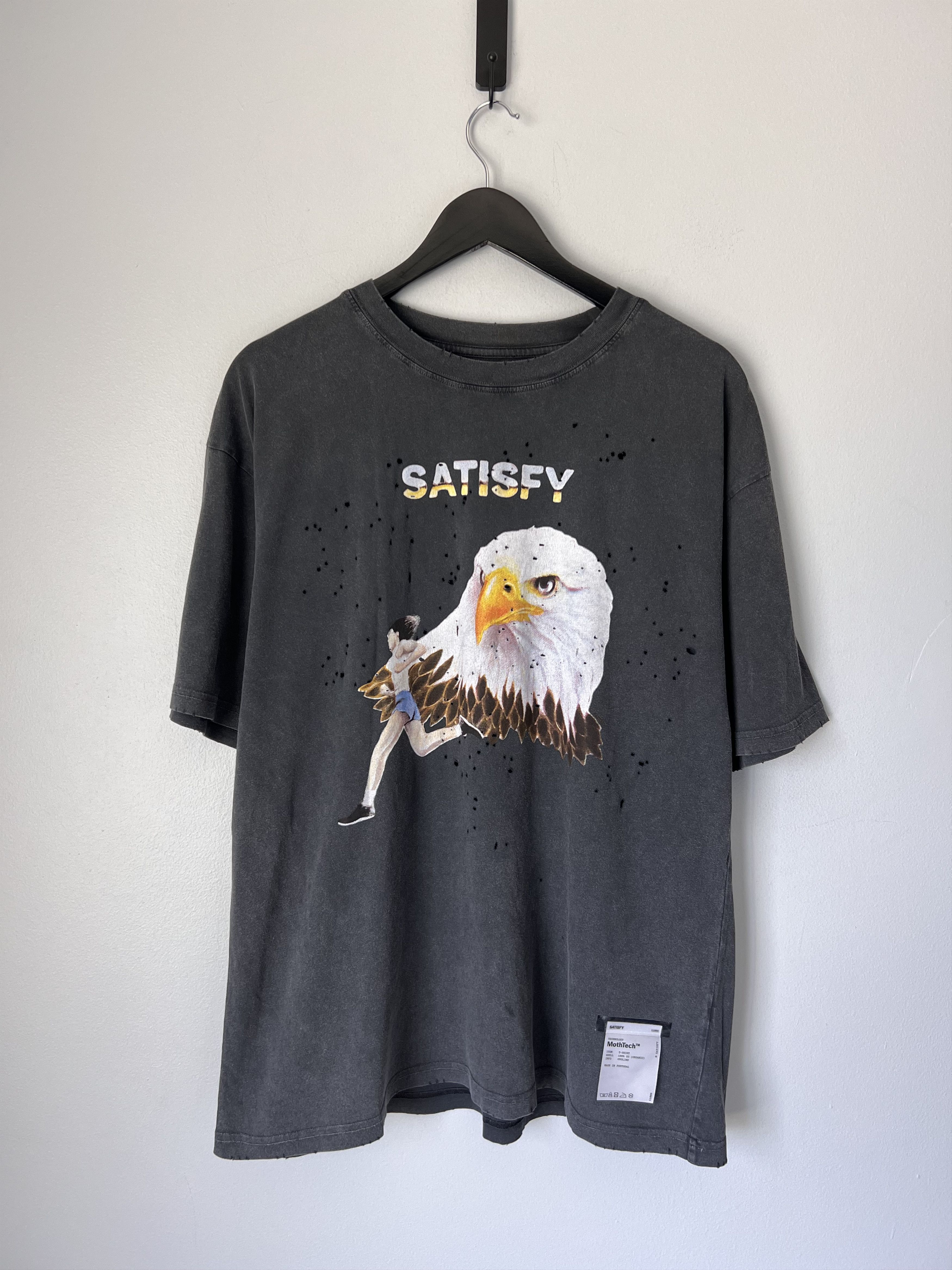 Satisfy Satisfy Running Equipment Harley MothTech Tee in Aged Black Size US S / EU 44-46 / 1 - 1 Thumbnail