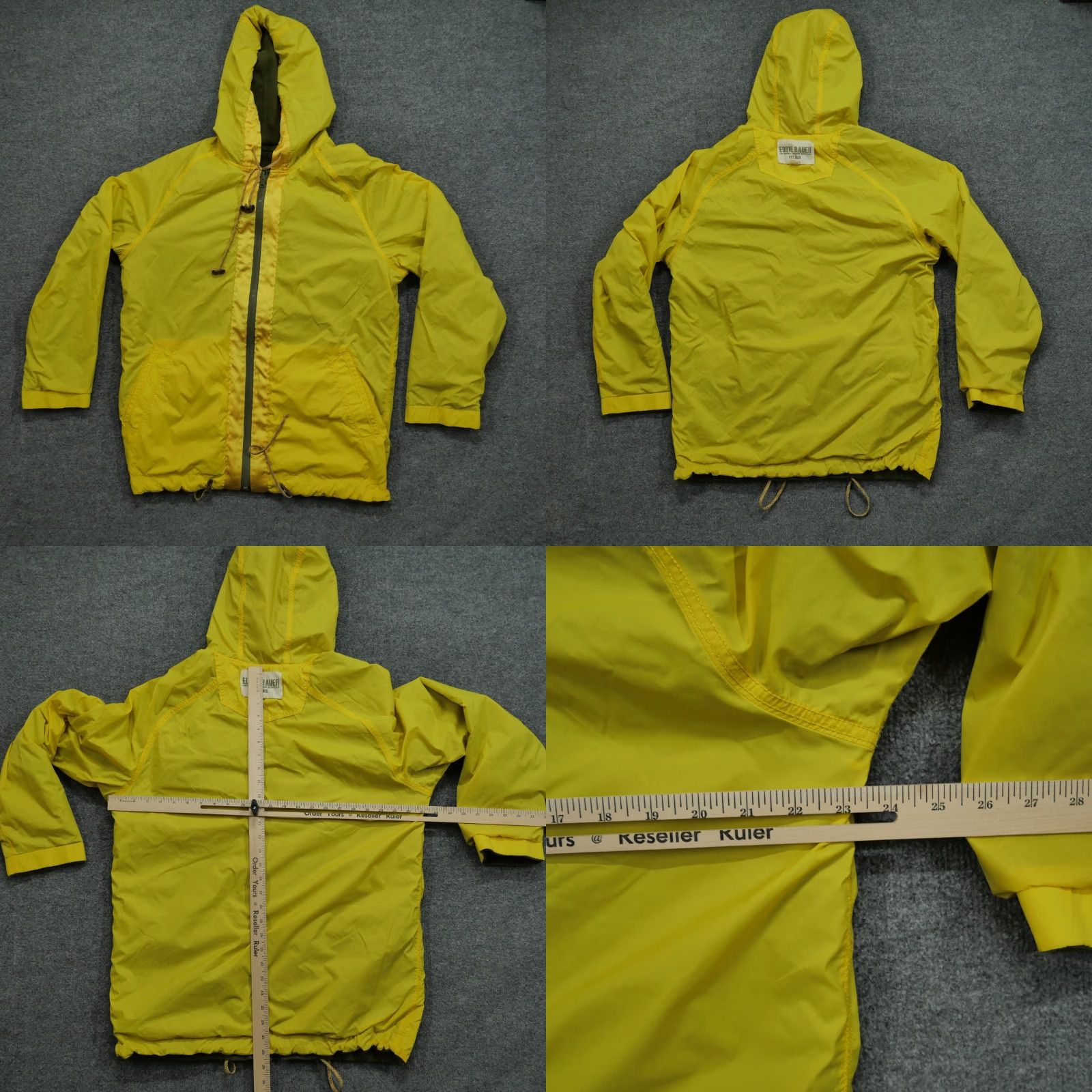 Eddie Bauer VINTAGE Eddie Bauer Jacket Mens L Green Yellow Reversible Hooded Military Outdoor 80s Size US L / EU 52-54 / 3 - 8 Thumbnail