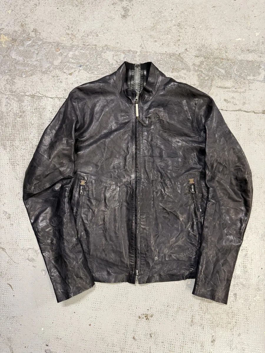 Isaac Sellam Experience Isaac Sellam Dark Purple Backzip Premium Leather Avant-Garde Jacket Size US L / EU 52-54 / 3 - 2 Thumbnail
