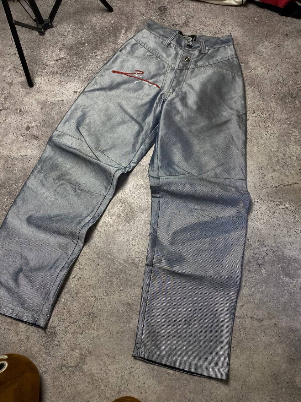 Japanese Brand × Vintage Vintage 2PAC Pants Jeans Silver Baggy Denim Y2k Size US 26 / EU 42 - 3 Thumbnail
