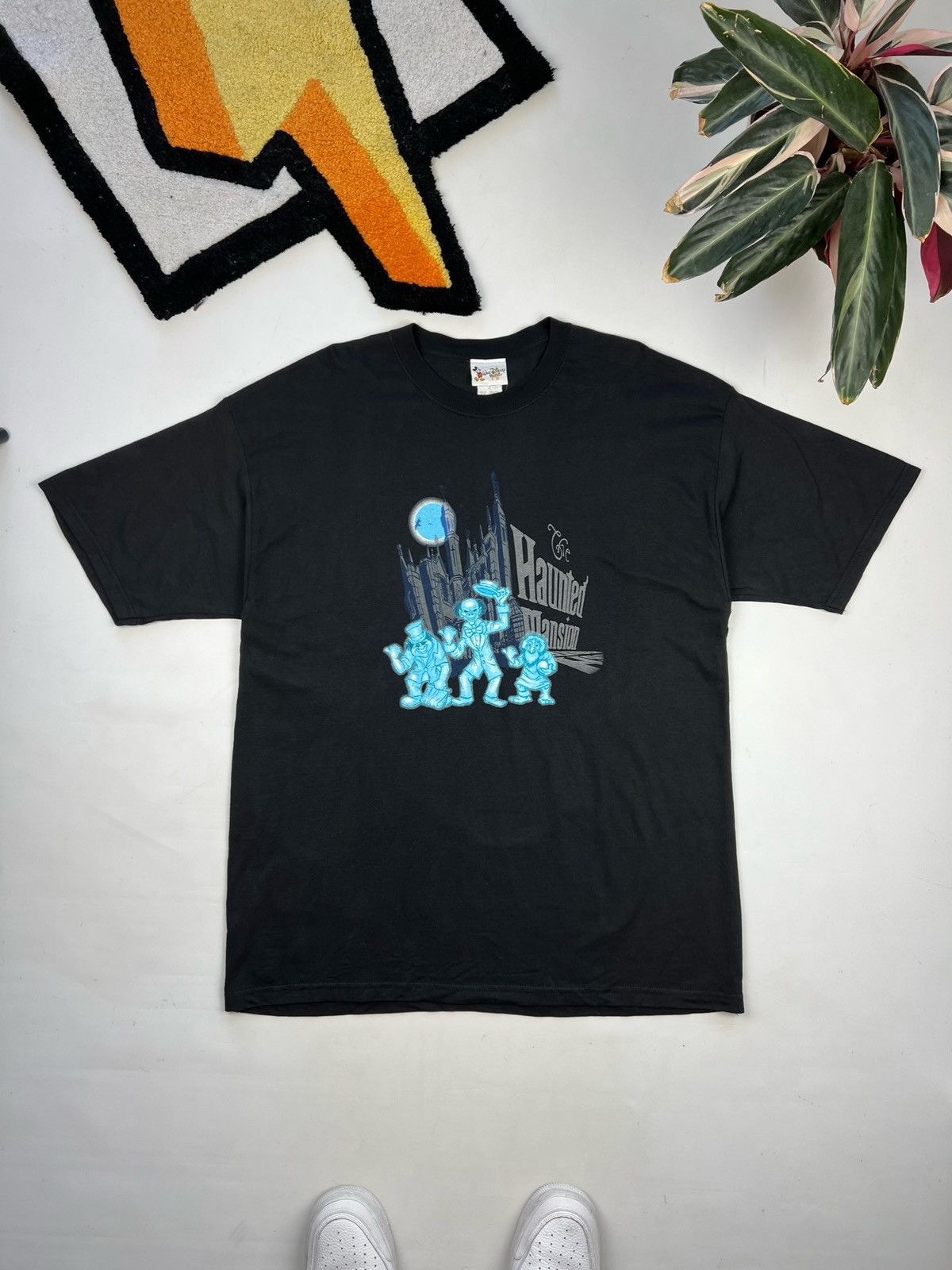 image of VTG ‘90S Haunted Mansion Disneyland Attraction Tee Shirt in Black, Men's (Size 2XL)